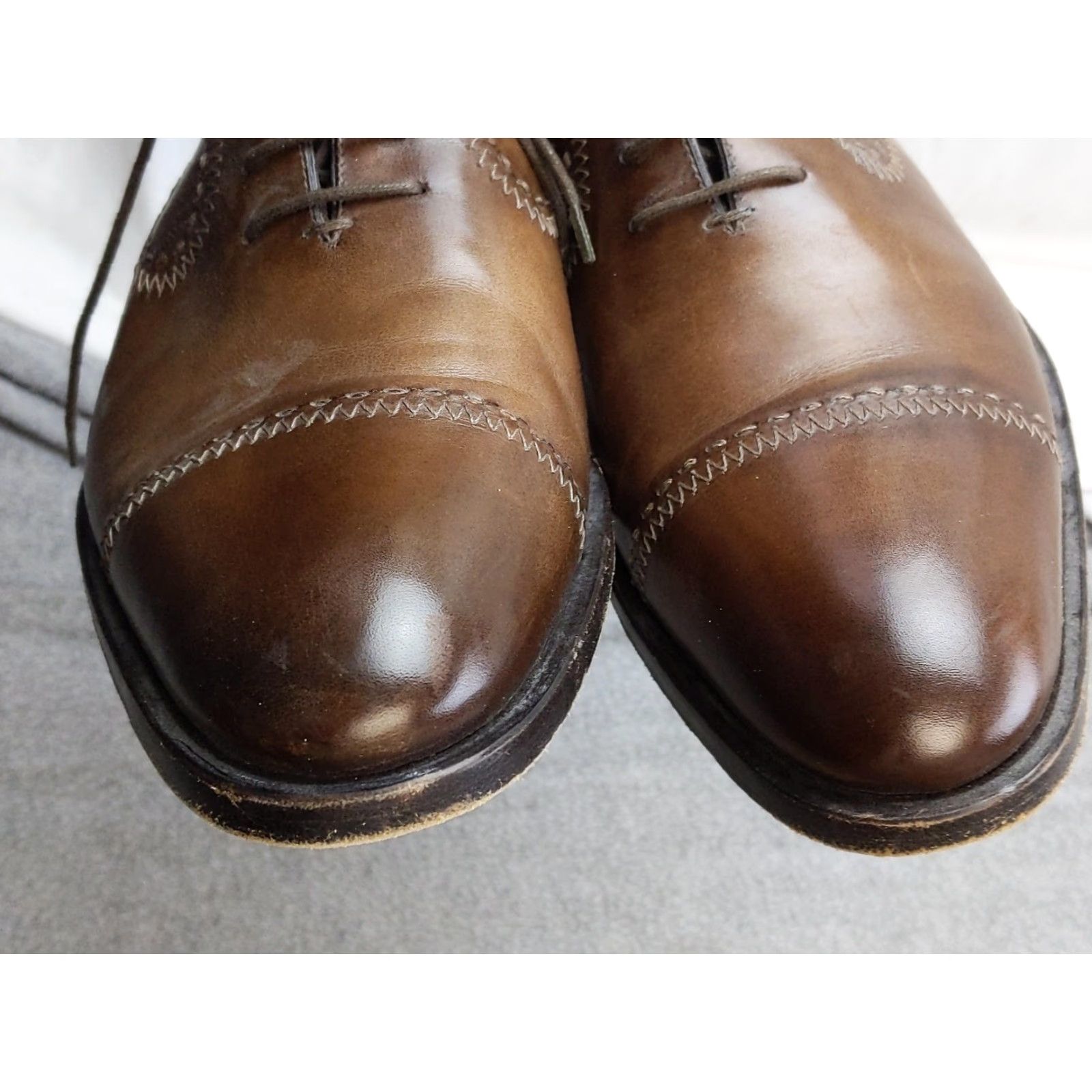 Fratelli Rossetti Fratelli Rossetti Shoes Mens 9 Brown Leather Cap Toe Oxford Dress Italy Dress Shoes Mens 9 Brown Leather Cap Toe Oxford Italy Rossetti Size ONE SIZE - 5 Thumbnail