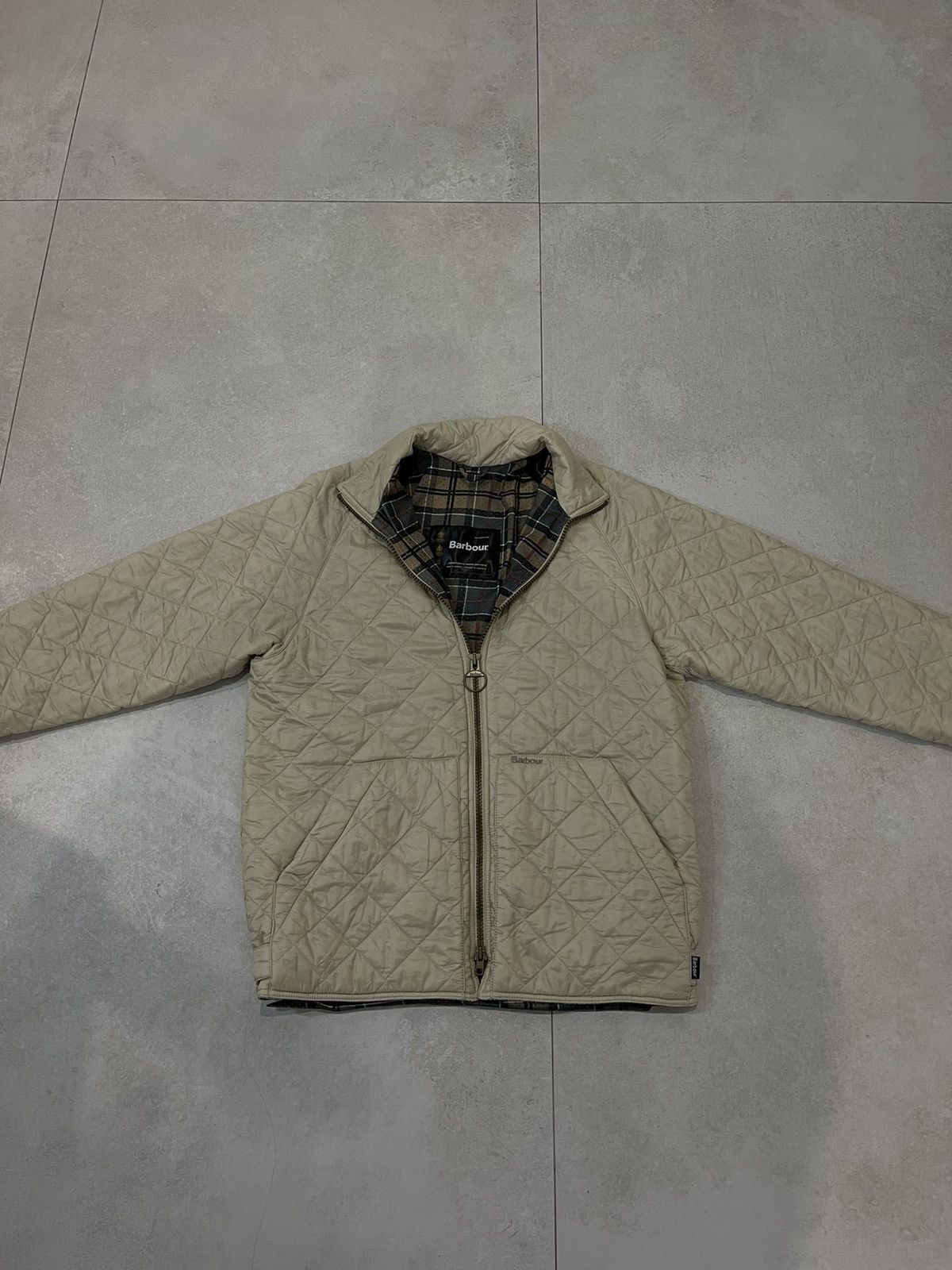 Barbour Barbour Flyweight Quilt Jacket Beige Full Zip High Neck Size US M / EU 48-50 / 2 - 1 Thumbnail