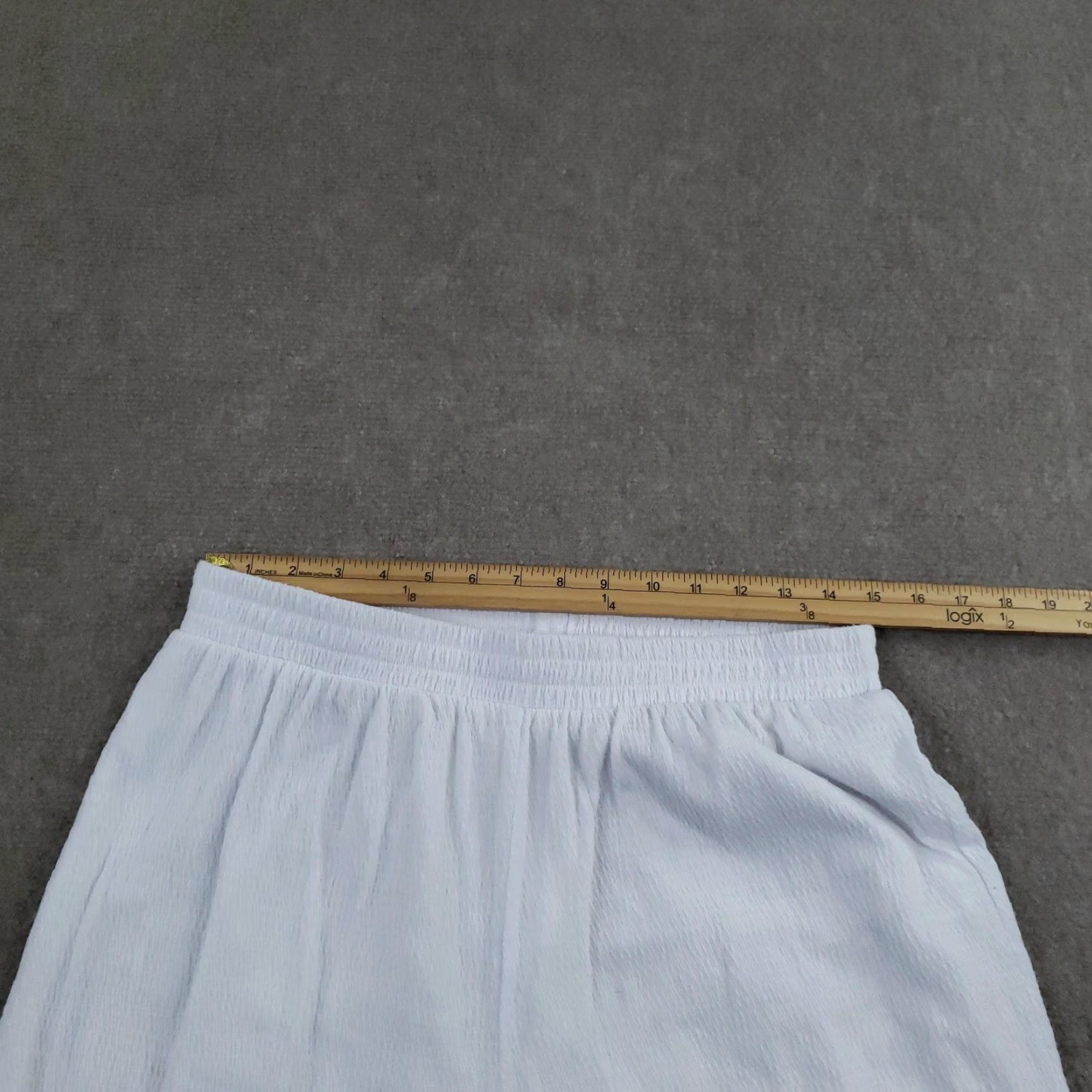 Vintage Michele B Pants Womens Large White Wide-Leg Lined Pull On Casual Cropped Size 36" / US 14 / IT 50 - 7 Thumbnail