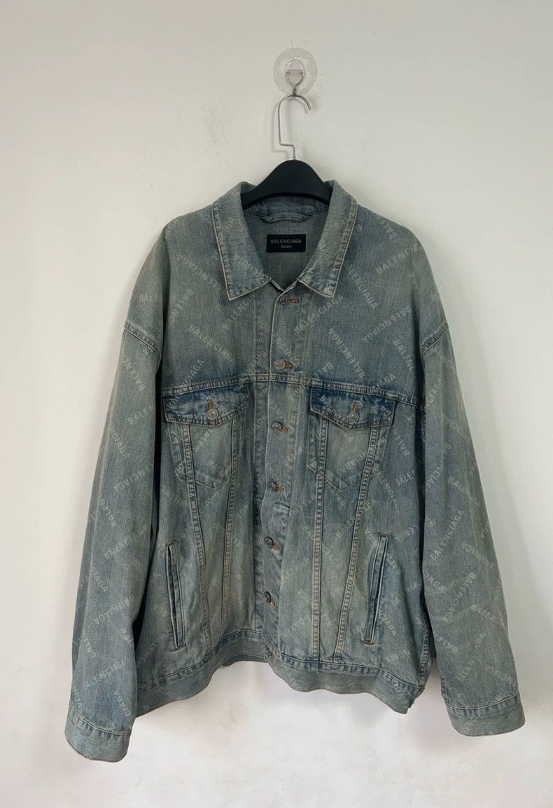 Balenciaga Balenciaga SS24 Printed Denim Jacket- DMC Size US S / EU 44-46 / 1 - 1 Thumbnail