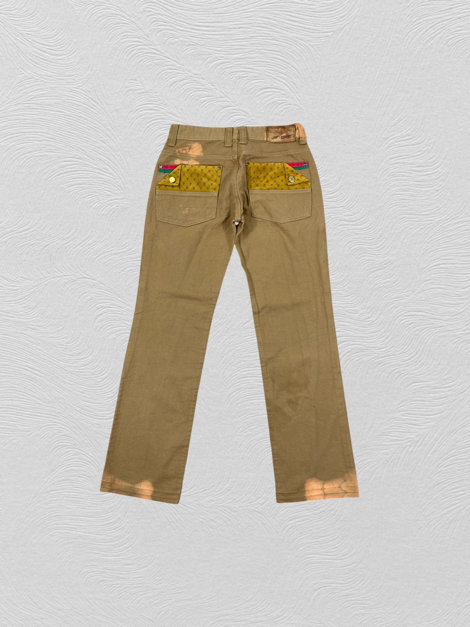 Japanese Brand Brown Vintage Grf Jeans 29x29 Denim- JN3777 Size US 29 - 2 Thumbnail