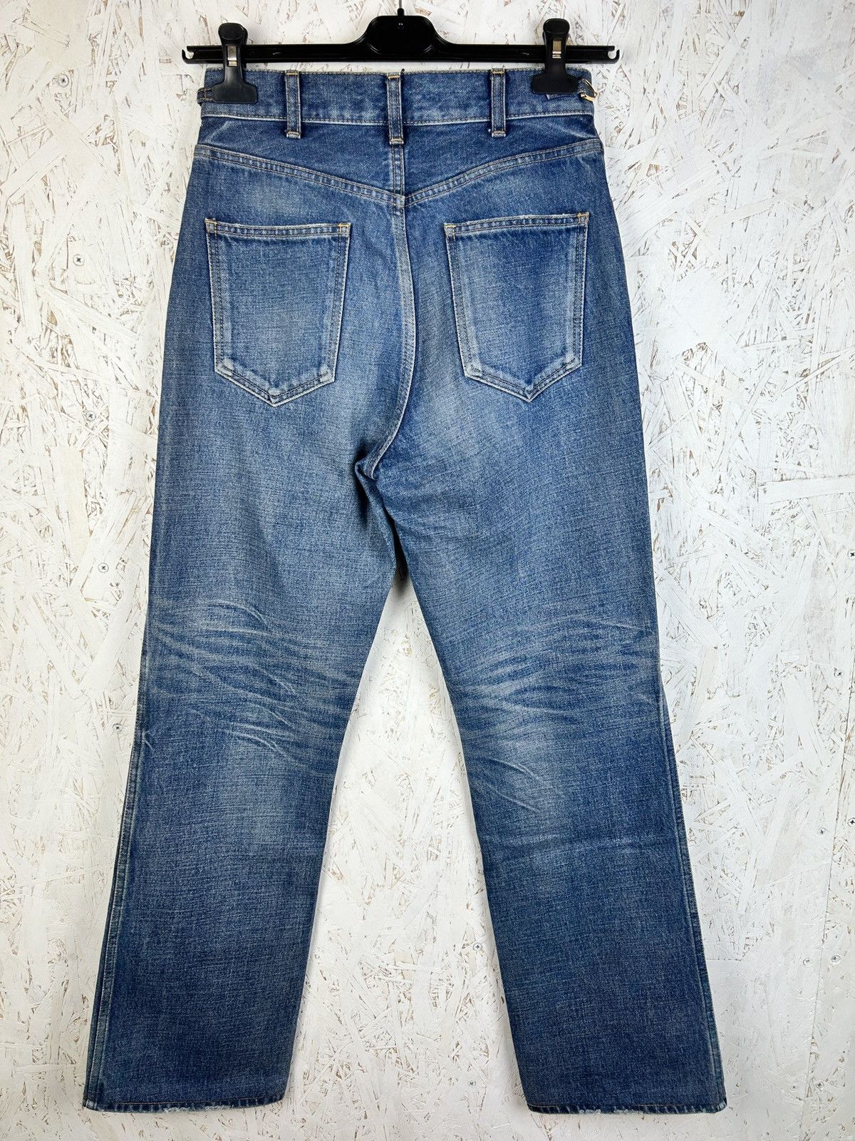 Celine Celine Triomphe Signature Cut Off Washed Flare Jeans Size 28" / US 6 / IT 42 - 8 Thumbnail