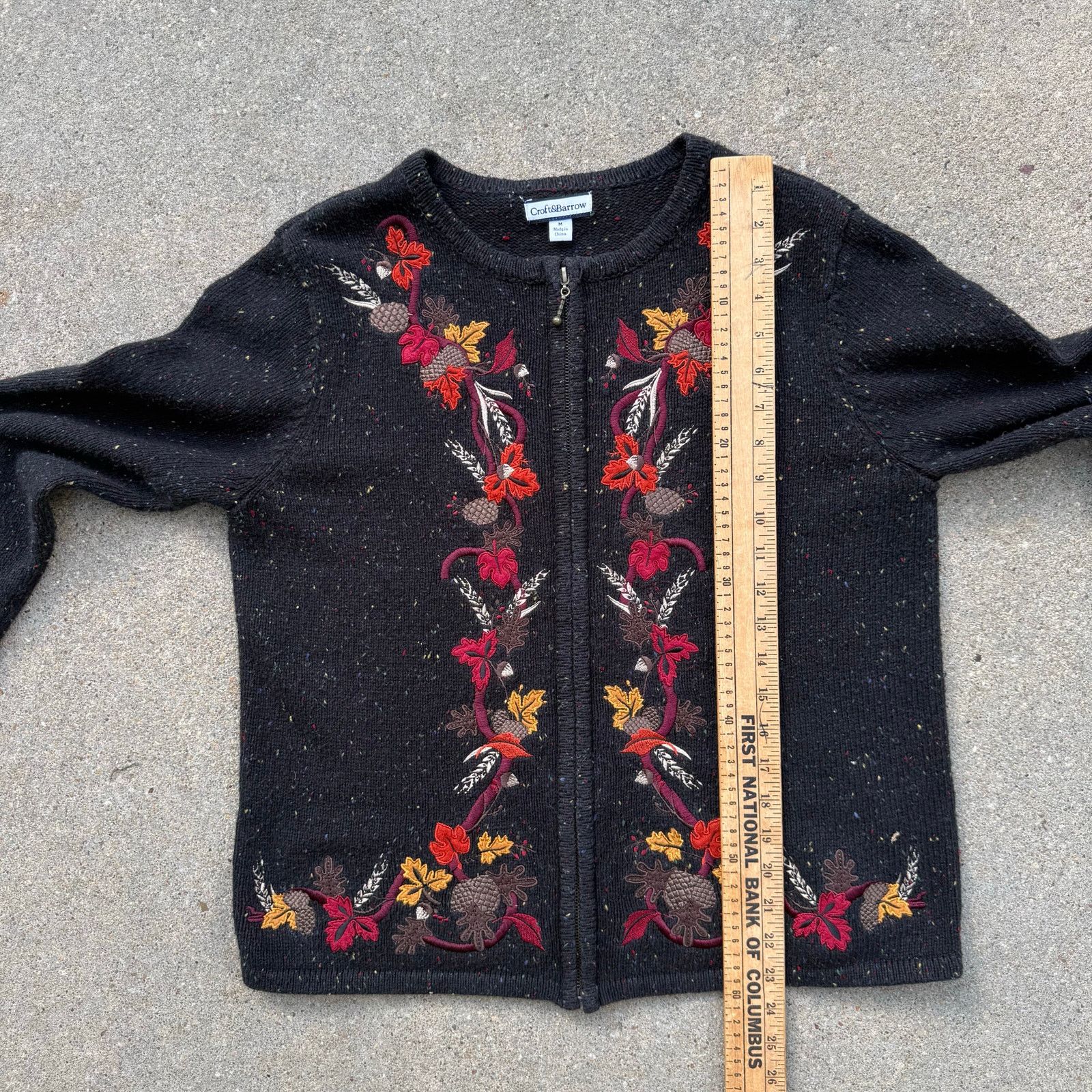 Vintage 90s Moody Fall Leaves Floral Cardigan Sweater MEDIUM Size M / US 6-8 / IT 42-44 - 8 Thumbnail