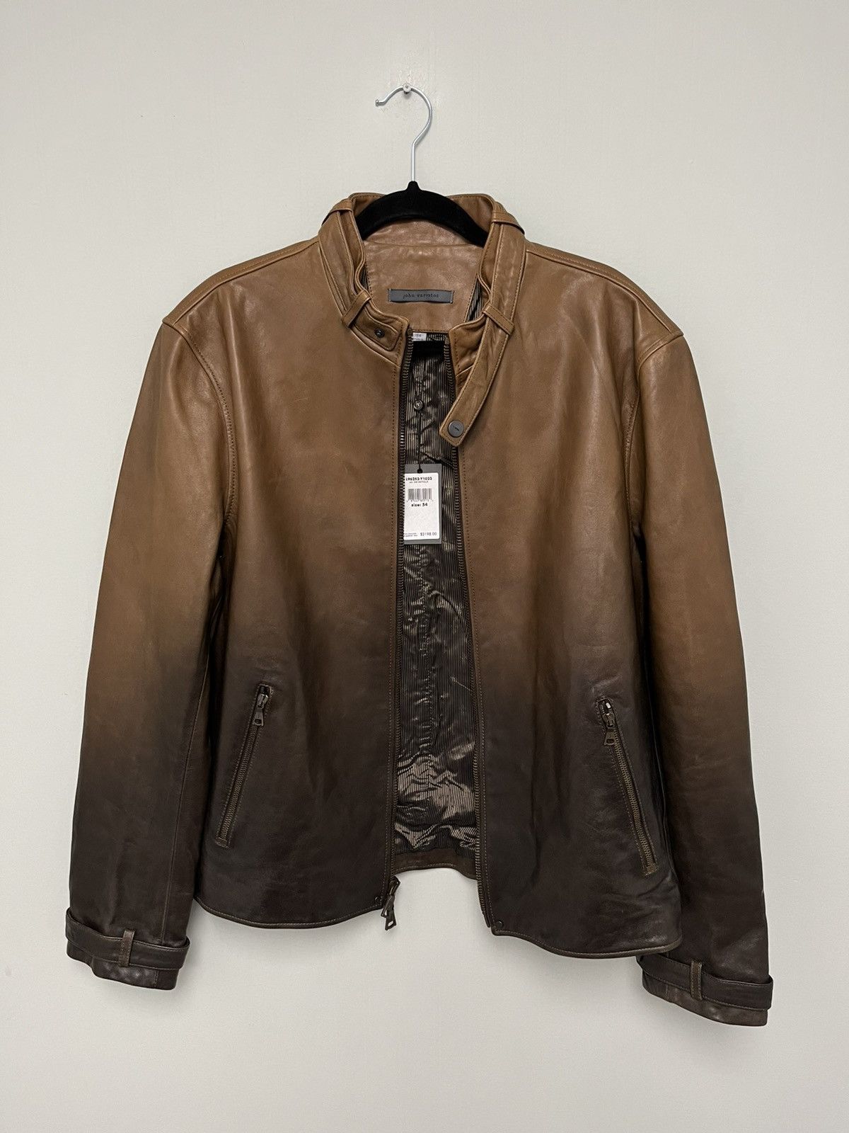 John Varvatos Gradient Lambskin Moto Jacket Size EU 54 USA 44 Size US L / EU 52-54 / 3 - 6 Thumbnail