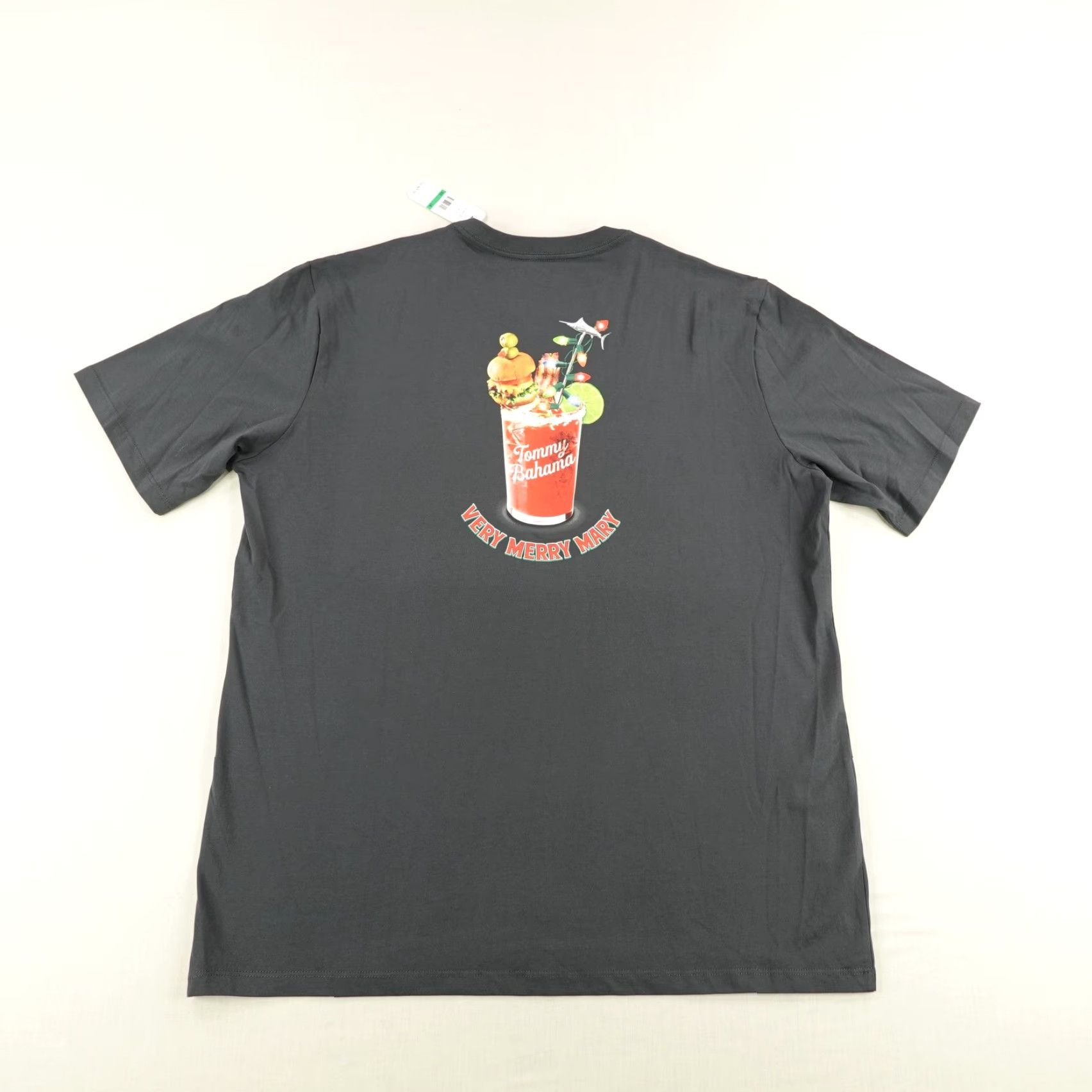 Tommy Bahama TOMMY BAHAMA Holiday T-Shirt Mens Large Gray Very Merry Mary Graphic Short Sleeve Crew Neck Size US L / EU 52-54 / 3 - 5 Thumbnail