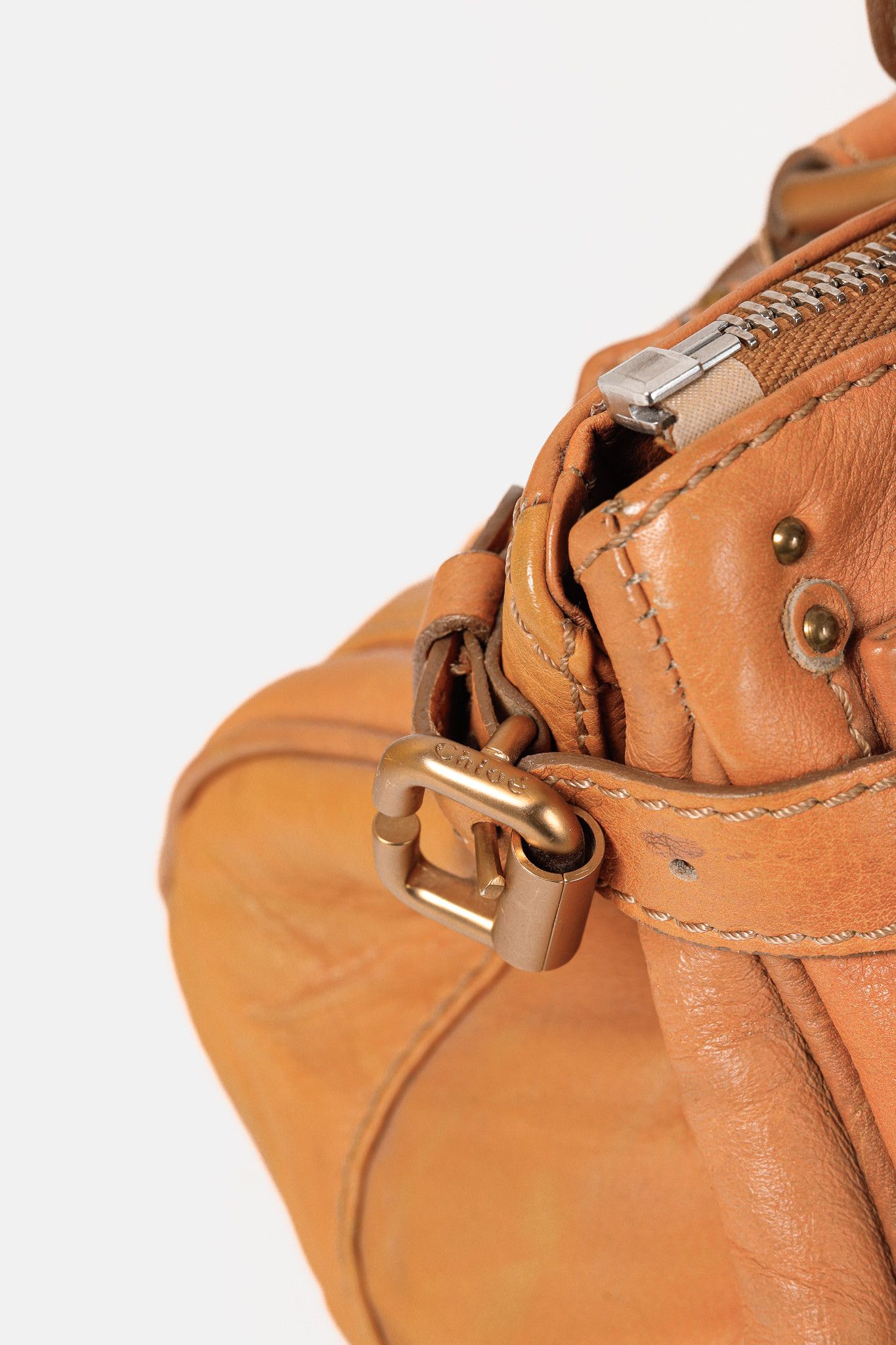 Chloe Chloe Paddington Giant Padlock Caramel Leather Bag Size ONE SIZE - 8 Thumbnail
