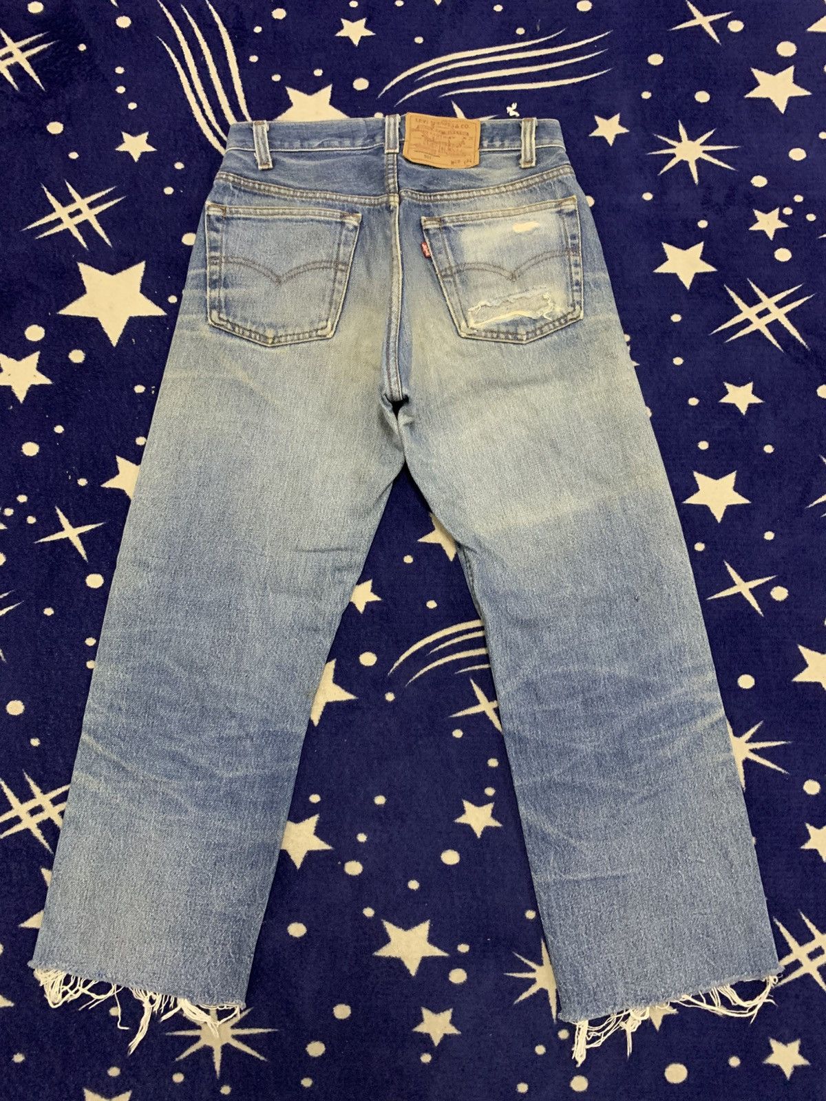 Levi's Vintage Clothing Levi’s 501 USA Vintage Denim Jeans — Altered & Distressed Size US 27 - 2 Thumbnail