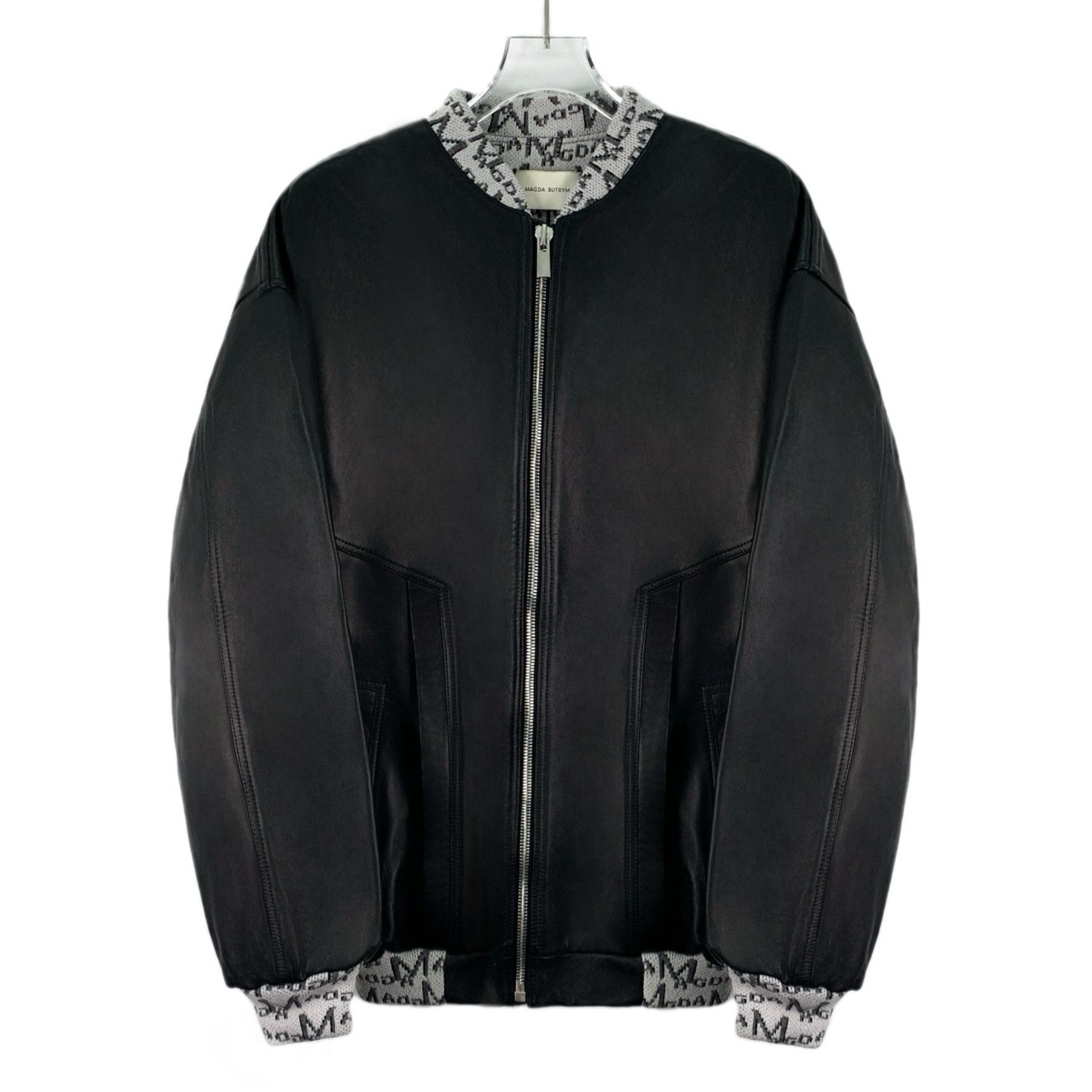 Magda Butrym Magda Butrym Black Leather Zip Jacket (Size XXS) Size XXS / US 00 / IT 34 - 1 Thumbnail