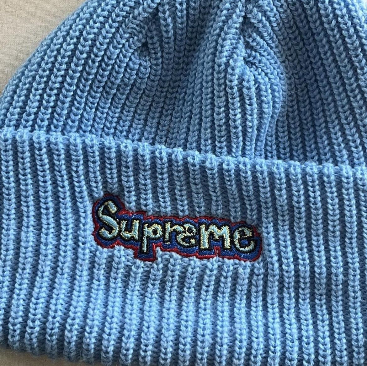 Supreme Supreme Gonz Logo Beanie Light Blue (SS21) Size ONE SIZE - 1 Thumbnail