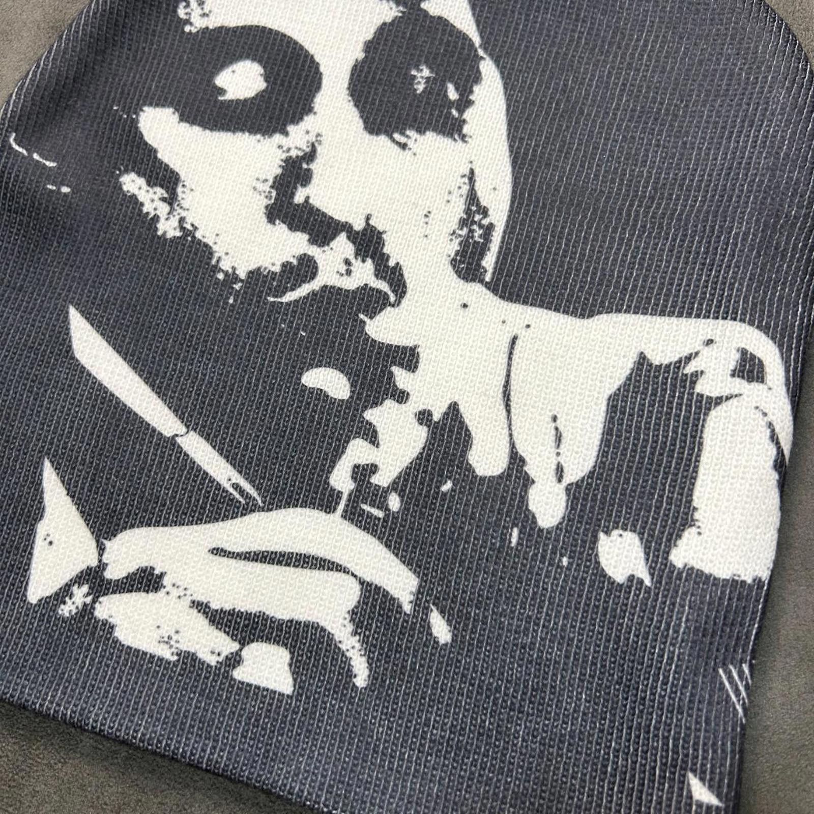 Japanese Brand Rare Godfather and Skull No Cuff Knit Beanie Hat Black OS Size ONE SIZE - 4 Thumbnail