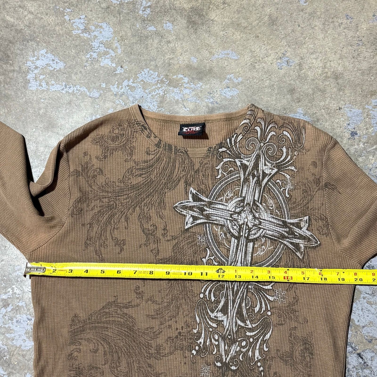 Vintage Y2K MMA Elite Brown Longsleeve Thermal Sz L Size US L / EU 52-54 / 3 - 6 Thumbnail