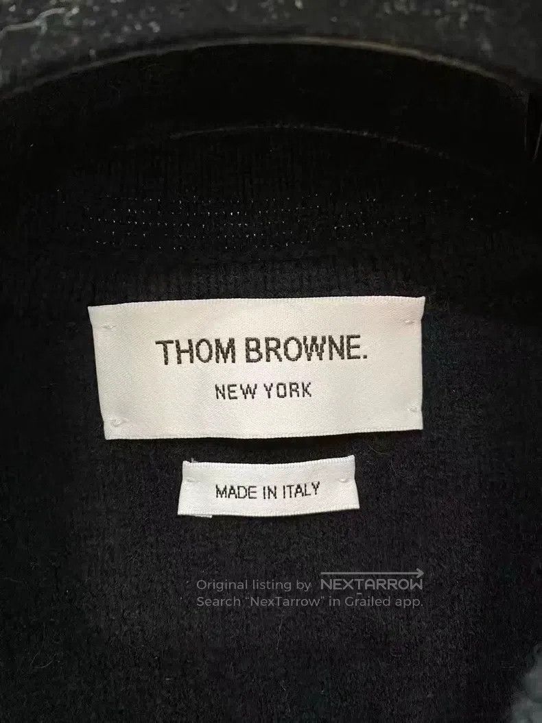Thom Browne Thom Browne Medium length wool knit coat Size US XXS / EU 40 - 3 Thumbnail