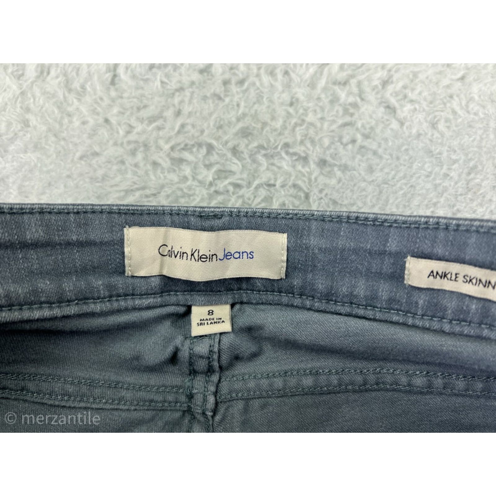 Calvin Klein Calvin Klein Jeans Women 8 Blue Denim Ankle Skinny Stretch Cotton Blend 5-Pocket Regular 28 in Inseam Blue Womens Jeans 90s? Size 30" / US 8 / IT 44 - 4 Thumbnail