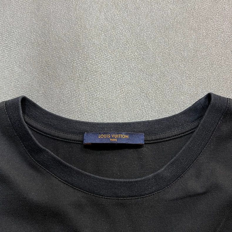 Louis Vuitton Louis Vuitton Black Embroidered Logo TShirt-2506 Size US L / EU 52-54 / 3 - 4 Thumbnail