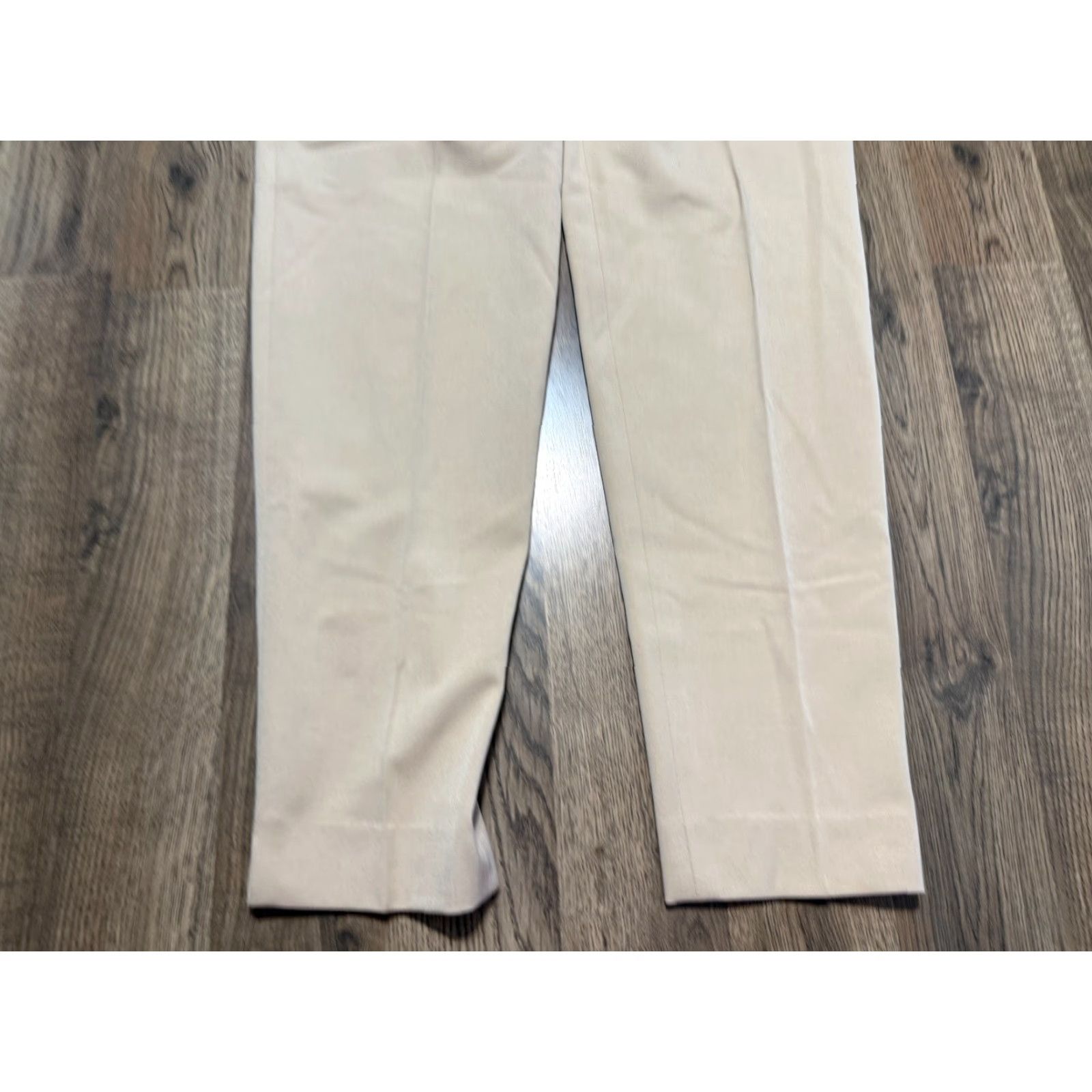 Vintage Fabrizio Gianni Pants Women's Size 10 Tan Dress Pants Side Button Stretch Flat Front Regular Inseam 30 in Pant Size 32" / US 10 / IT 46 - 3 Thumbnail