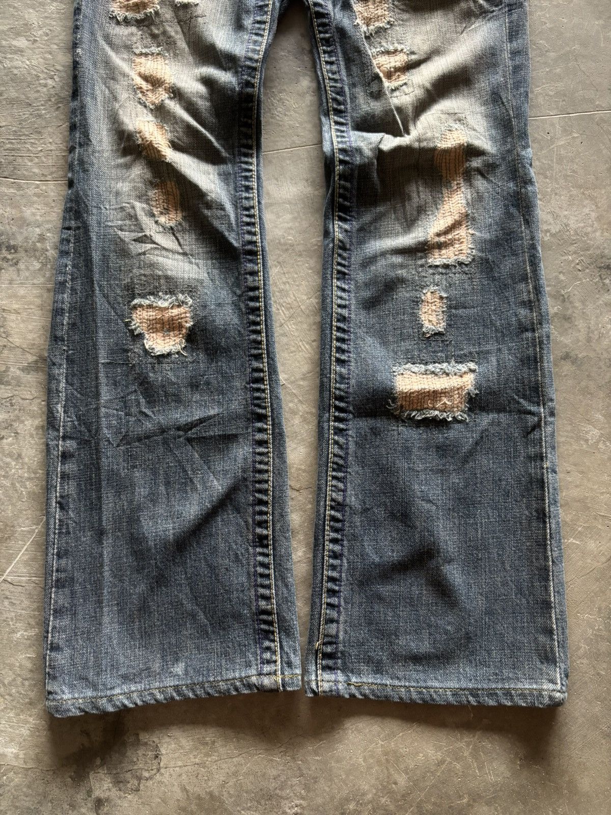 If Six Was Nine VANQUISH flare distressed patchwork rusty mudmax japanese Size US 29 - 13 Thumbnail