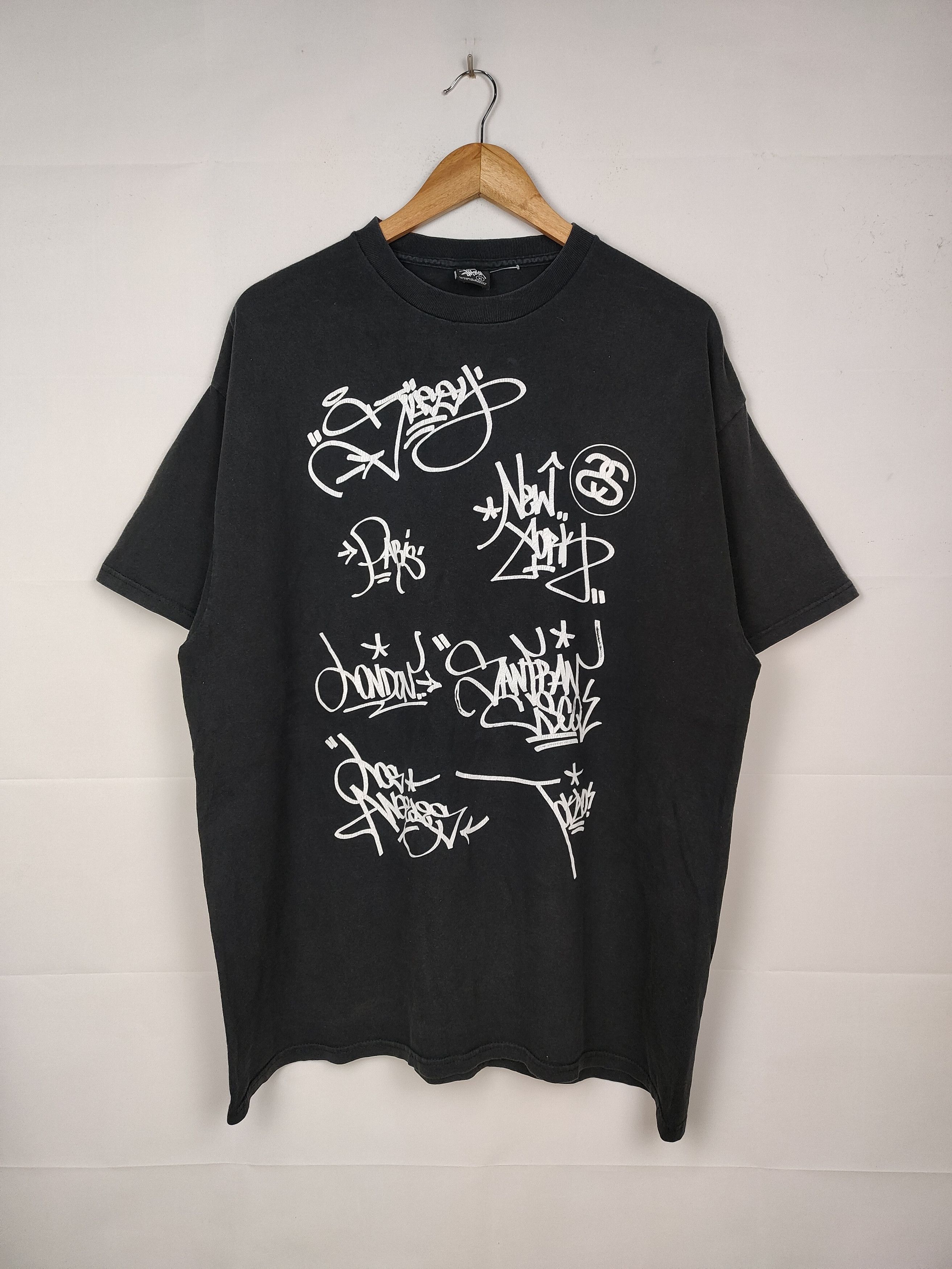 Band Tees × Stussy Stussy Tour Signature Shirt Size US XL / EU 56 / 4 - 1 Thumbnail