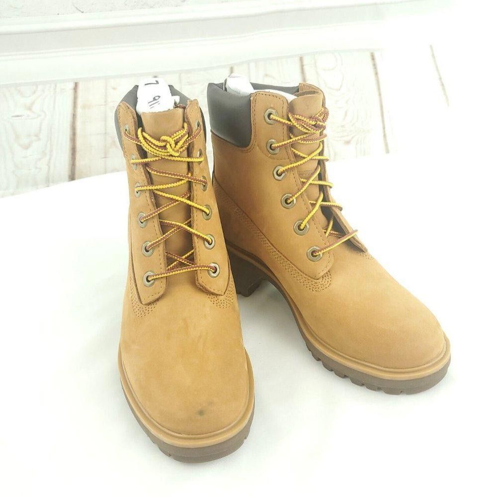 Timberland Timberland Womens Kinsley Nubuck Brown Combat Boots Siz… Size US 7 / IT 37 - 1 Thumbnail