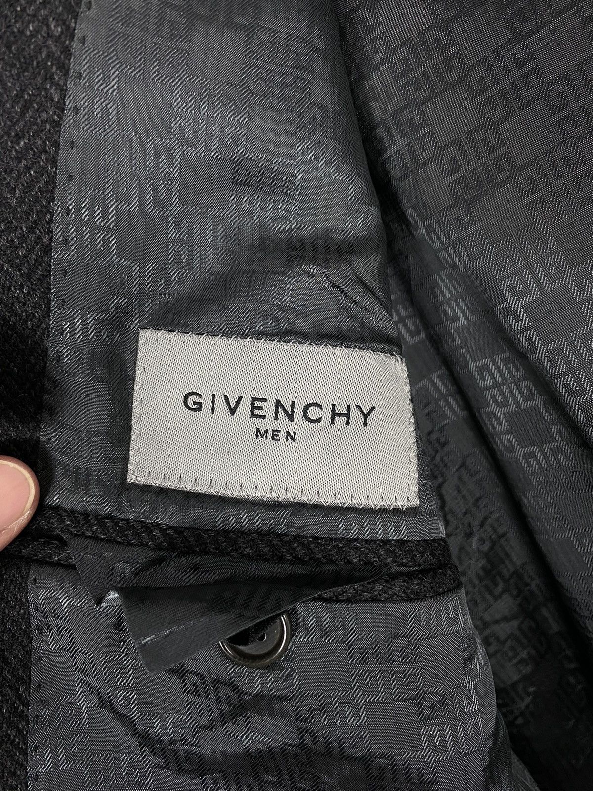 Givenchy Rare‼️ Givenchy Herringbone Wool Coat Blazer Made in Italy Size US M / EU 48-50 / 2 - 7 Thumbnail