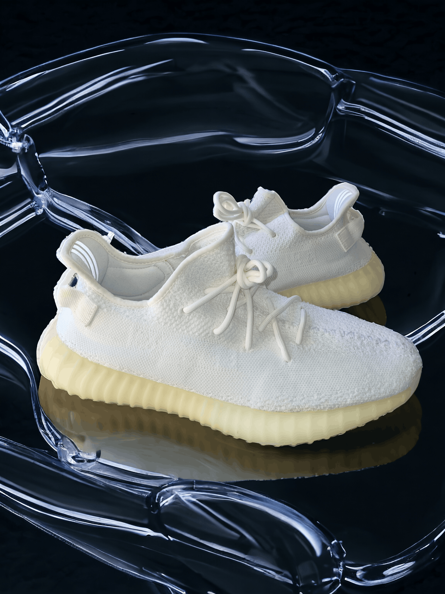 image of Adidas Yeezy Boost 350 V2 'cream Triple White' Shoes in White/Cream, Men's (Size 13)