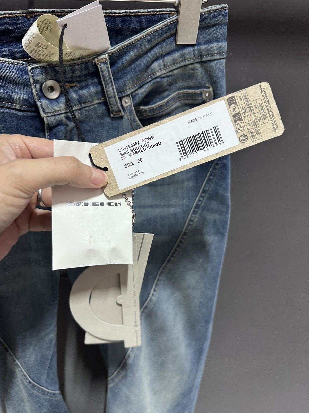 Rick Owens Drkshdw Rick owens drkshdw Bias bootcut washed indigo Size 26" / US 2 / IT 38 - 4 Thumbnail