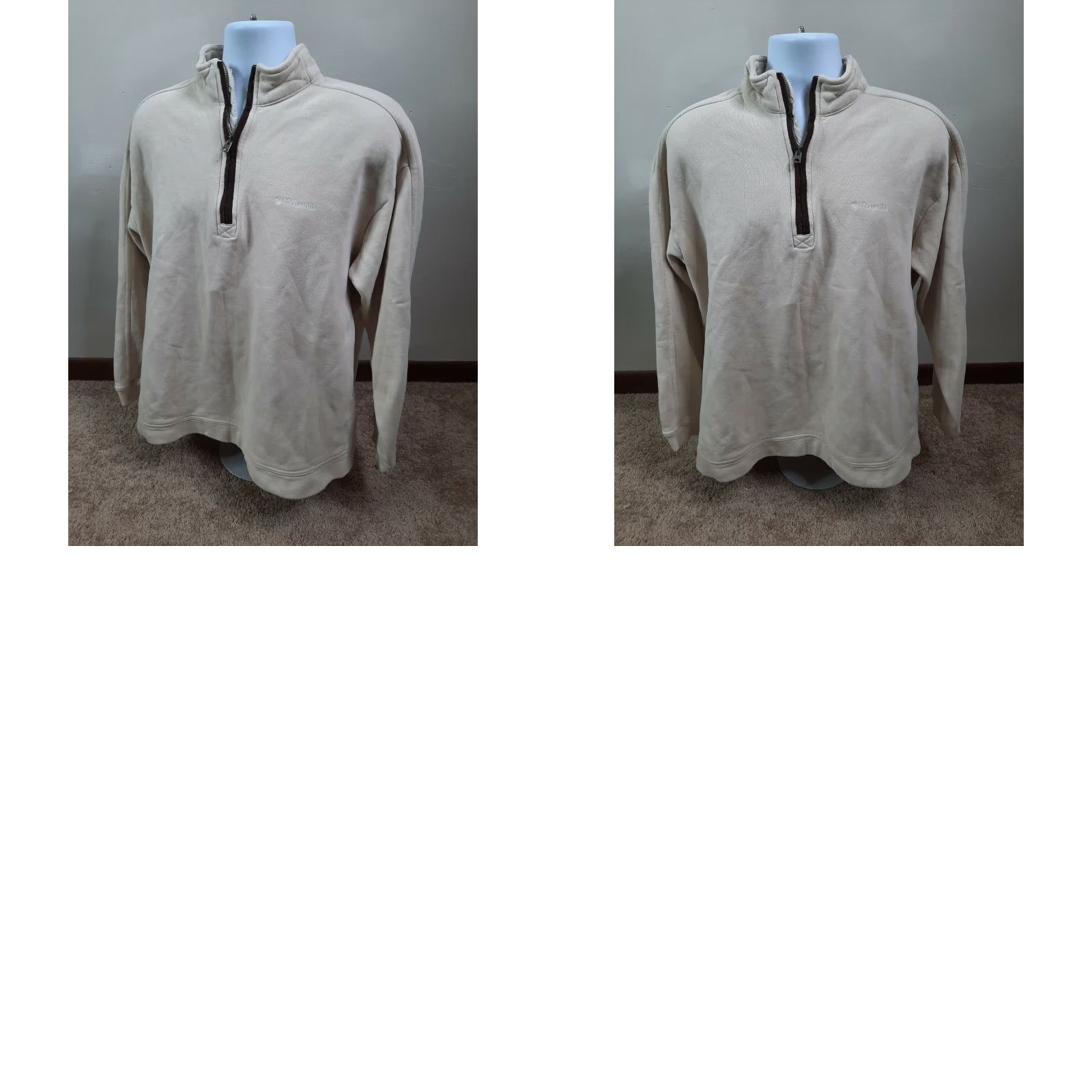 Vintage Columbia Mens Jacket Pullover 1/4 Zip Fleece Beige Size L Mock Zip Jacket Casual Outdoor Size US L / EU 52-54 / 3 - 8 Thumbnail