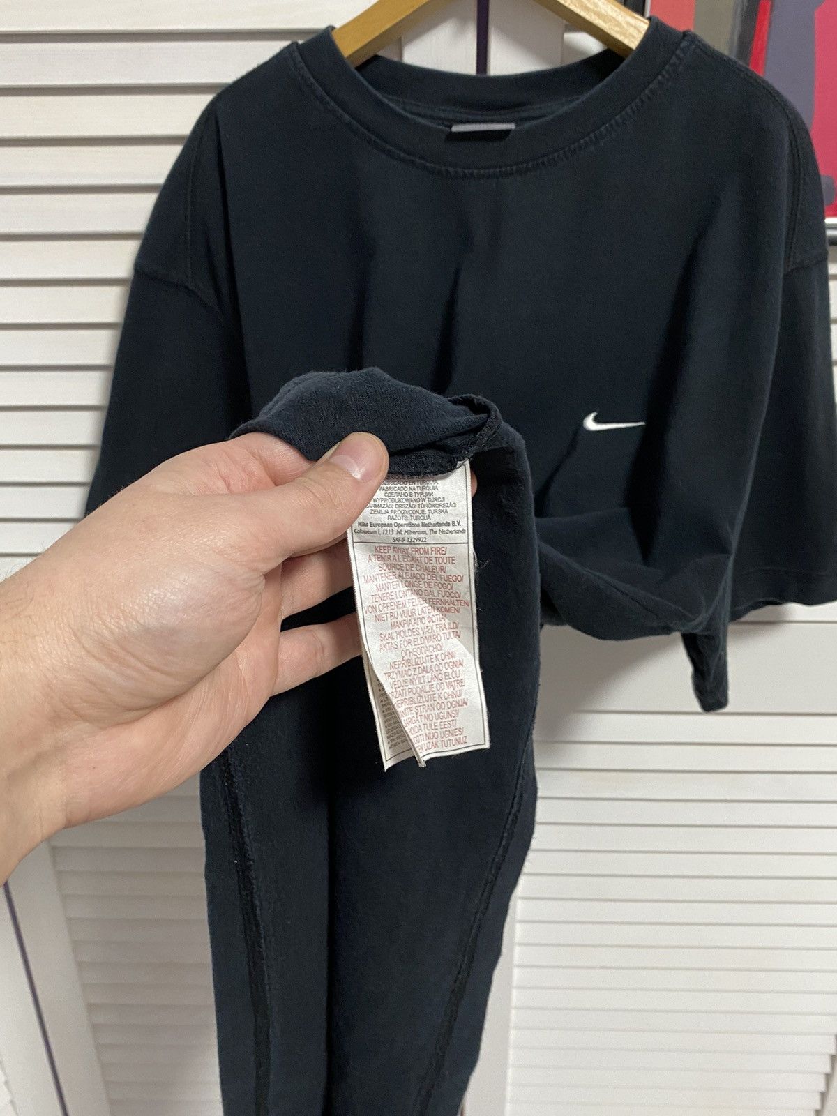 Nike × Vintage Vintage 90s T-Shirt Tee Oversized Boxy Style NIKE Swoosh Size US L / EU 52-54 / 3 - 5 Thumbnail