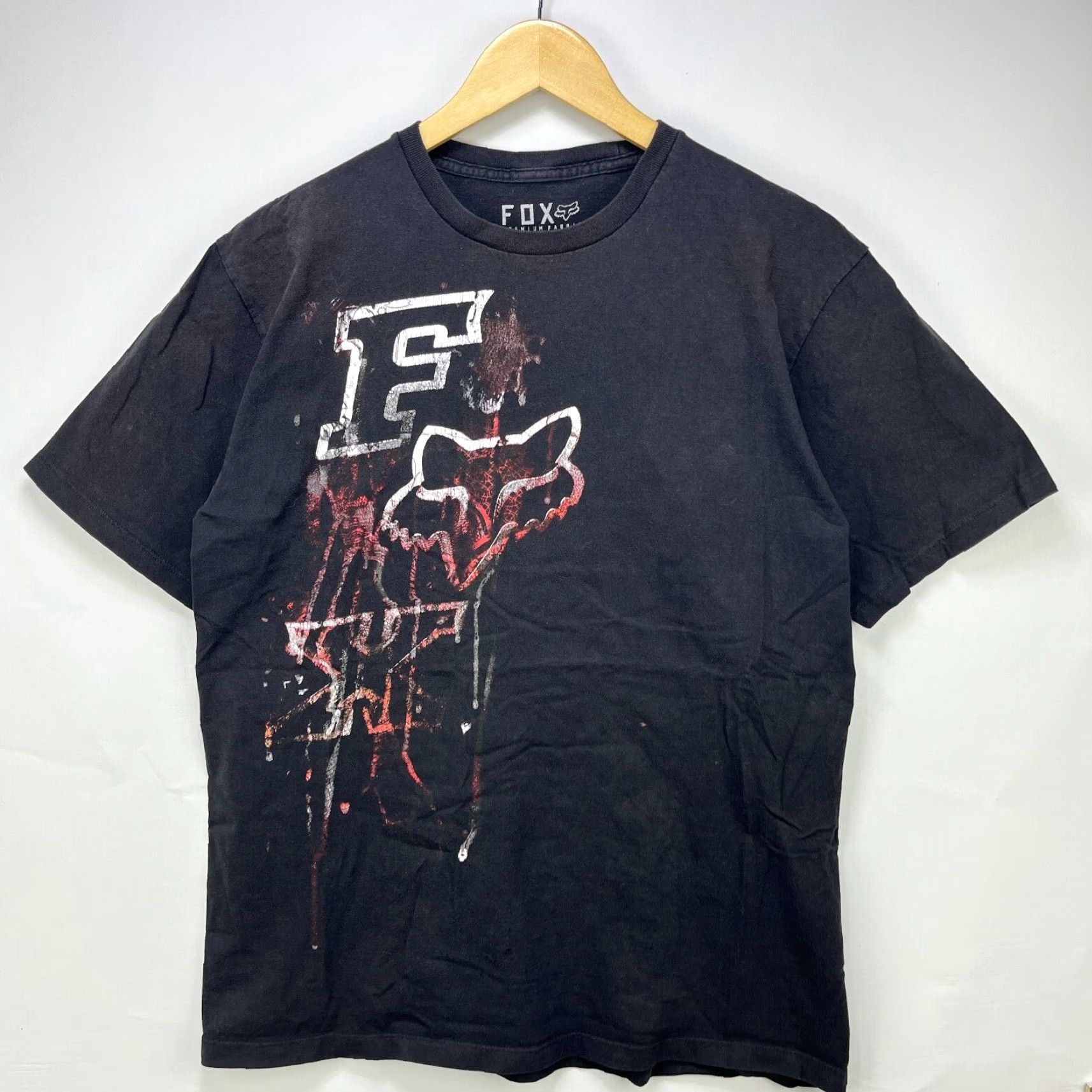 Fox Racing VINTAGE Fox T Shirt Large Mens Black Short Sleeve Y2K Racing Fox Redefine Size US L / EU 52-54 / 3 - 2 Thumbnail