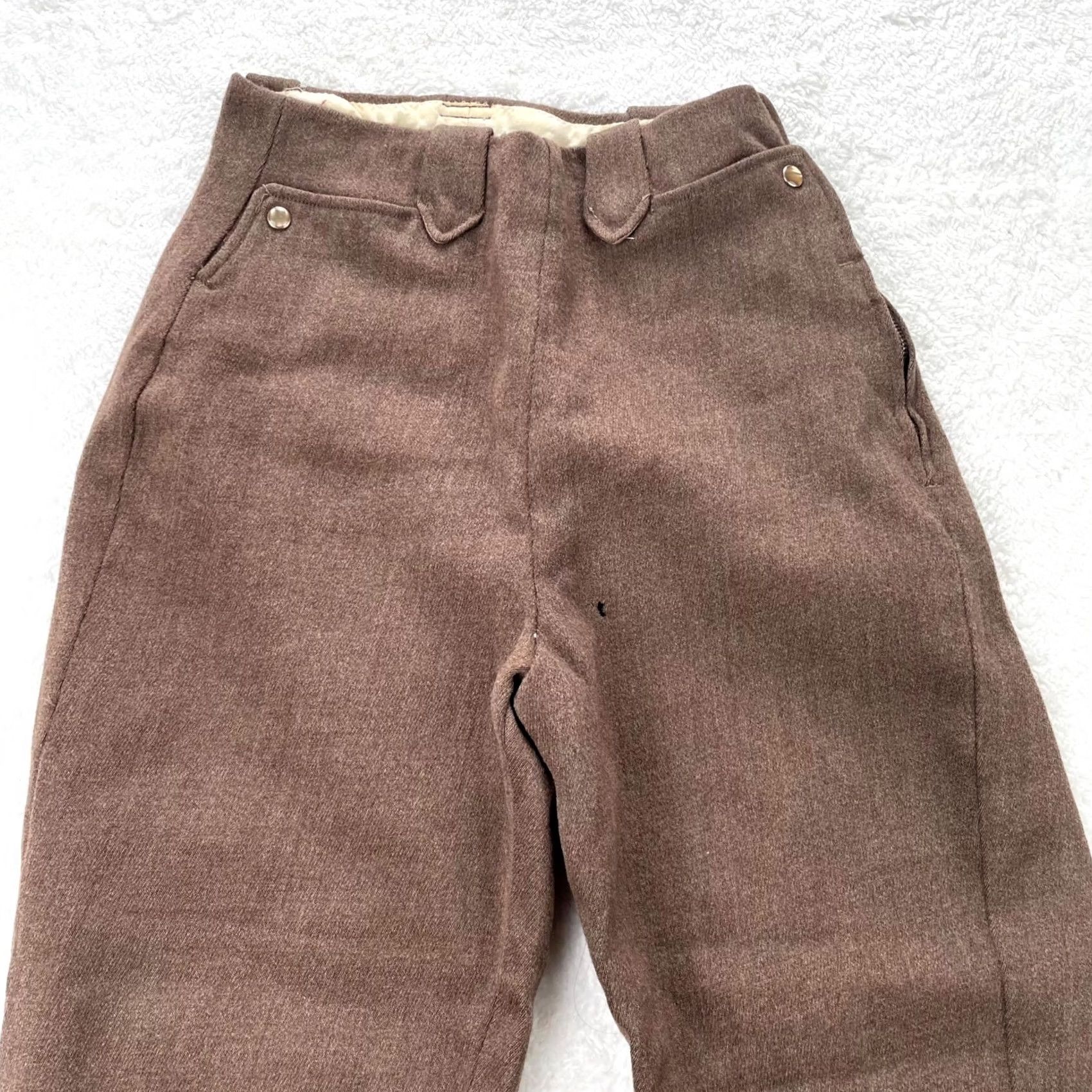 Vintage VINTAGE H Bar C Ranchwear Pants Womens 22 Brown Wool Straight Side Zip Western Mens? Wait Size 40" / US 18 - 3 Thumbnail