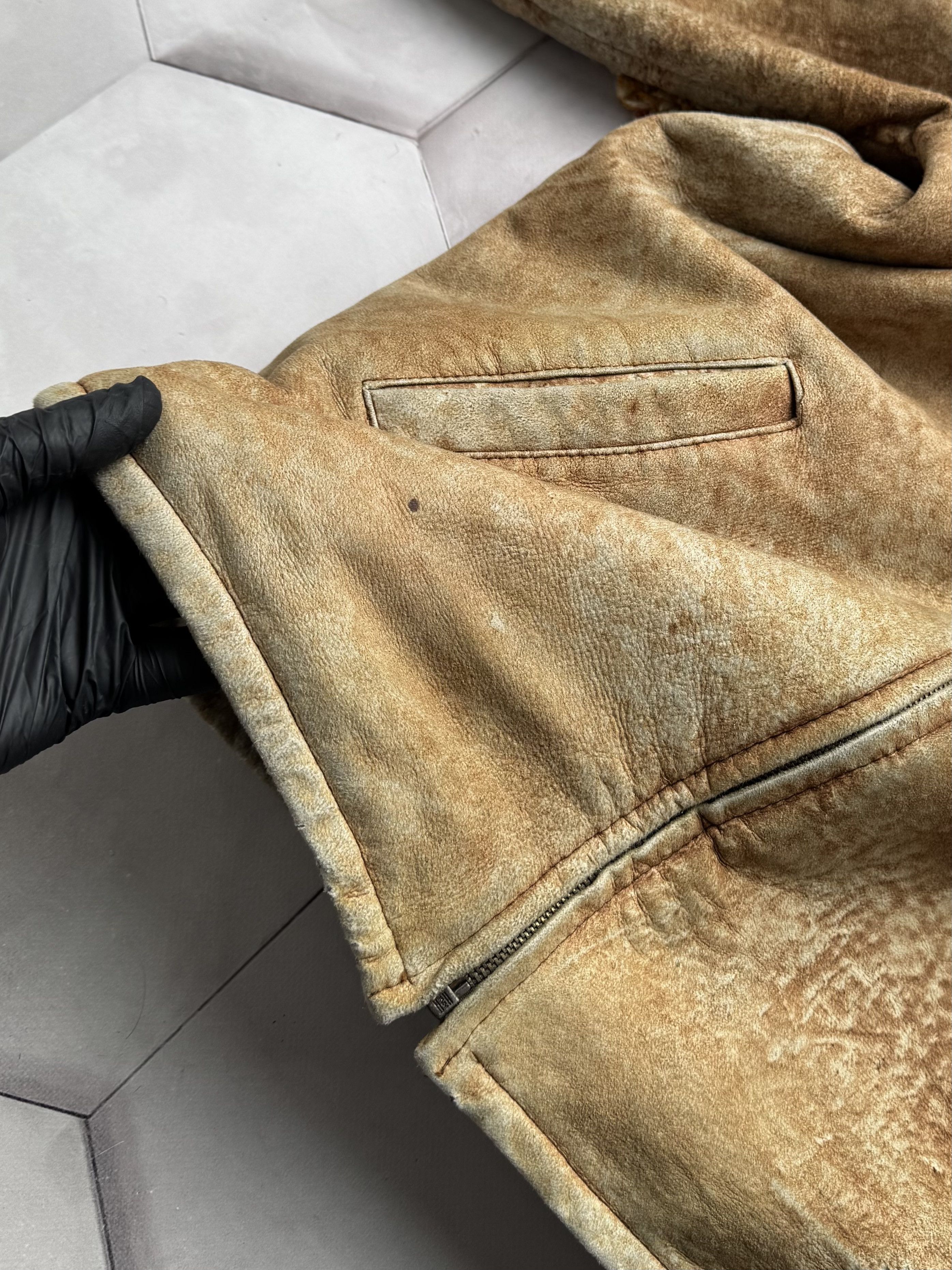 Japanese Brand Vintage Real Sheepskin Faded Jacket (E4) Size US M / EU 48-50 / 2 - 11 Thumbnail