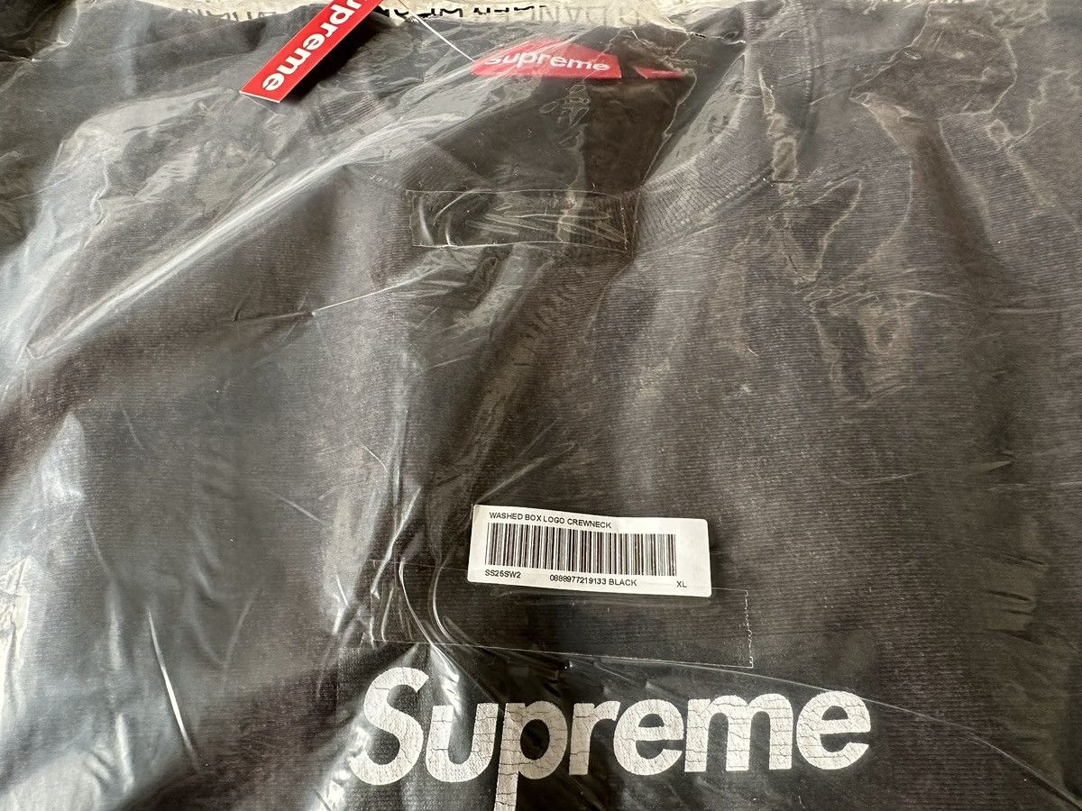 Supreme SUPREME WASHED BOX LOGO CREWNECK SS25 Size US XL / EU 56 / 4 - 18 Thumbnail