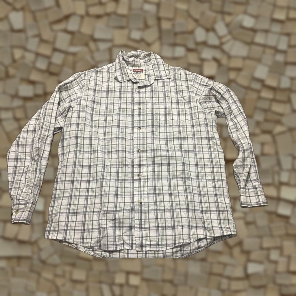 Wrangler Wrangler Jean Co. Shirt Mens Large Green Plaid Button Up Casual Western Cotton Shirt L Regular Size US L / EU 52-54 / 3 - 1 Thumbnail