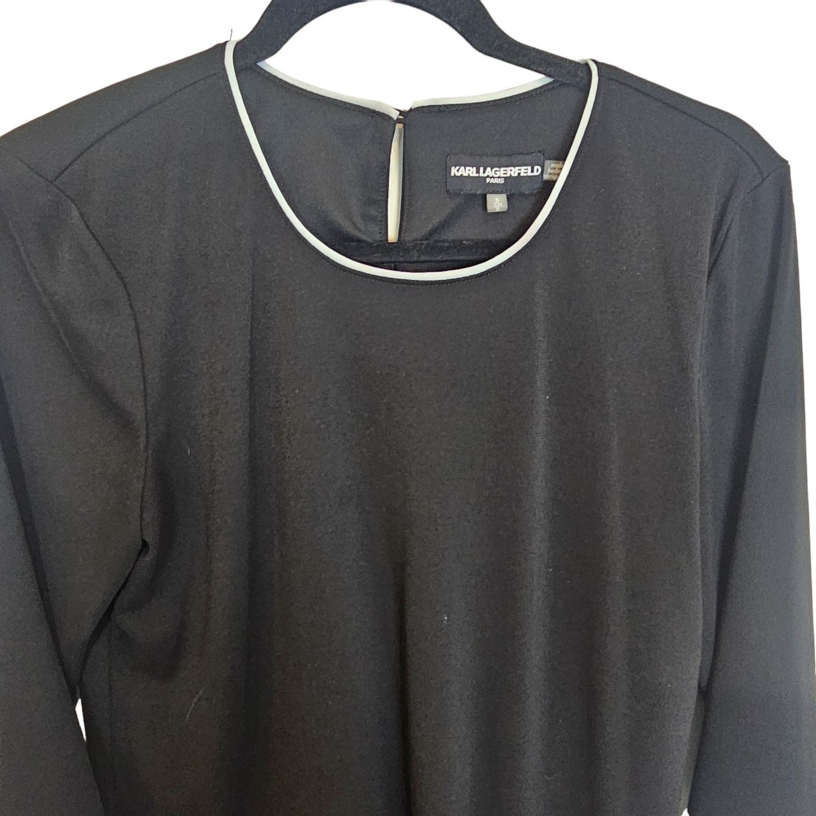 Karl Lagerfeld Karl Lagerfeld Womens Preppy Top Ruffle Sleeve Dark Academia Size S / US 4 / IT 40 - 2 Thumbnail