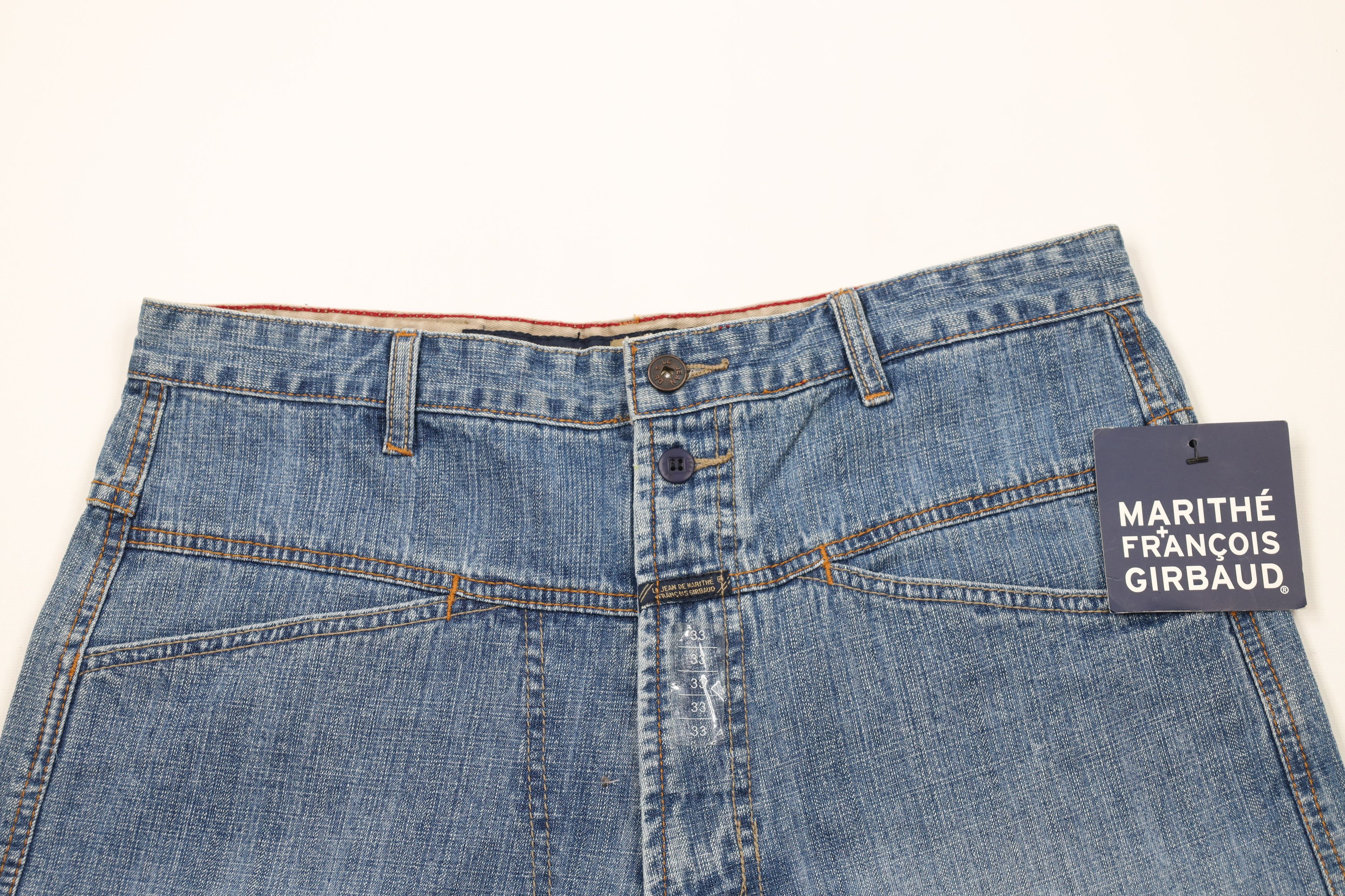 Marithe + Francois Girbaud × Vintage Deadstock Vintage 90s Marithe Francois Girbaud Denim Shorts Size US 33 - 2 Thumbnail