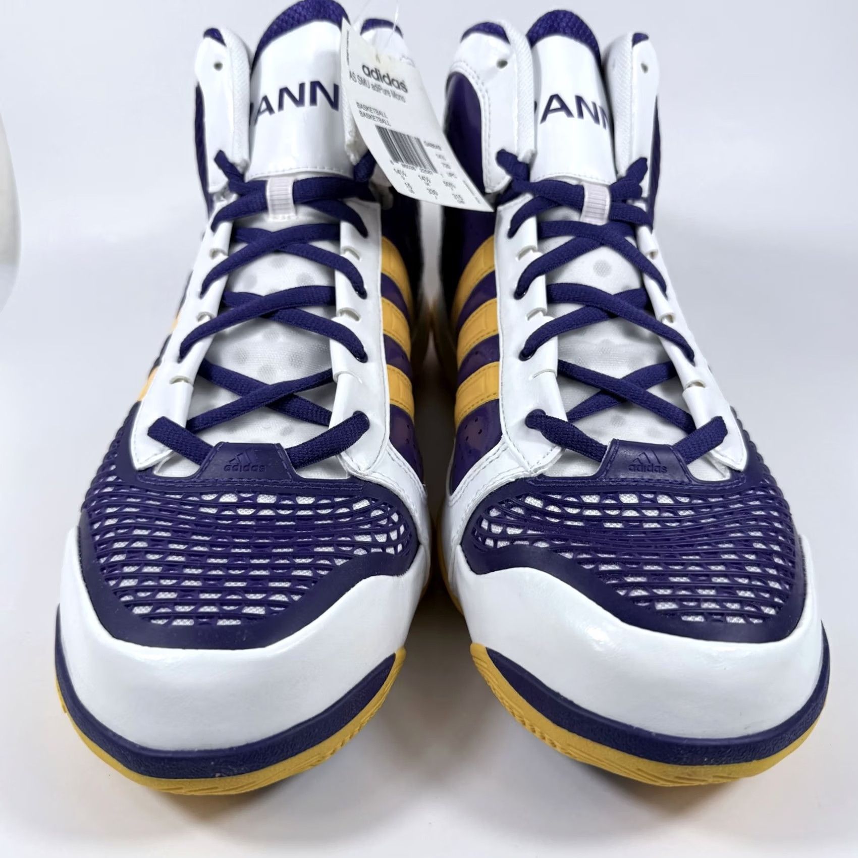 Adidas Adidas AS SMU Adipure Mono Basketball Sneakers White Purple Men's Size 15 Y2K Size US 15 / EU 48 - 4 Thumbnail