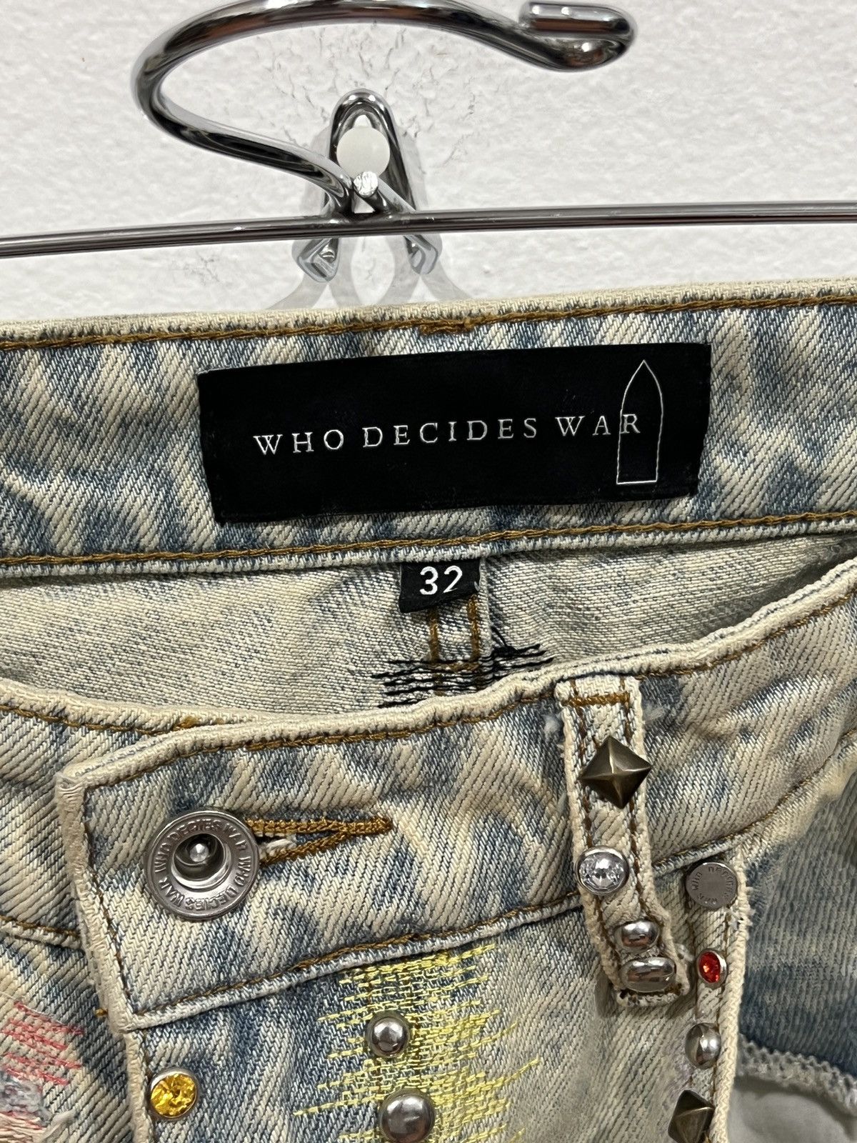 Who Decides War Who Decides War Studded Glass Denim Size US 32 / EU 48 - 3 Thumbnail