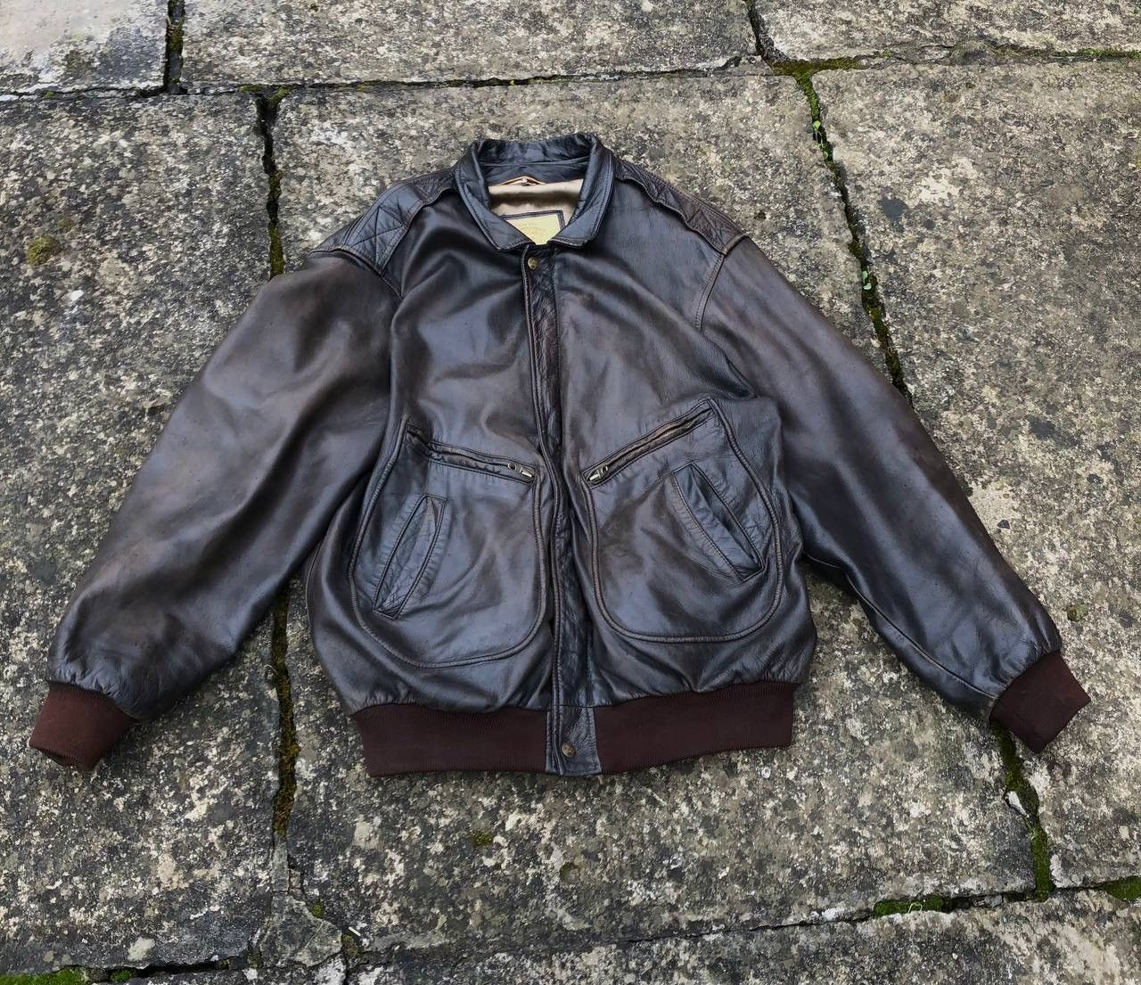 Vintage Rare Chevignon Leather Jacket Bomber | eBay