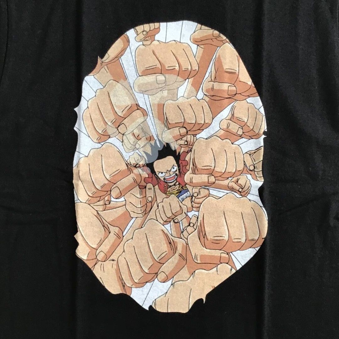 Bape BAPE × One Piece Luffy Gatling T-shirt a bathing ape Size US M / EU 48-50 / 2 - 3 Thumbnail
