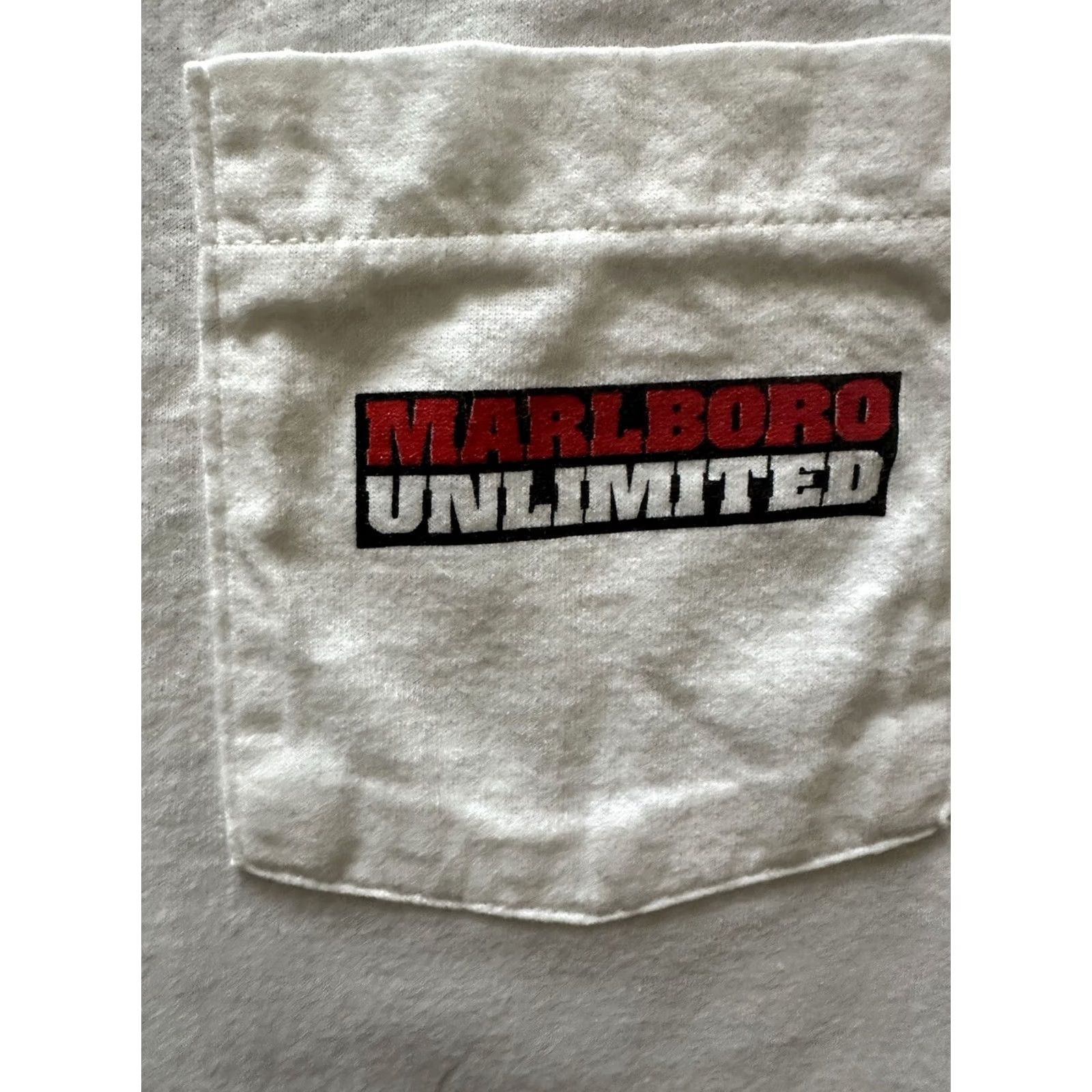 Marlboro VINTAGE Marlboro Unlimited White T-Shirt Railroad Map XL Single Stitch Mens 90s Size US XL / EU 56 / 4 - 3 Thumbnail
