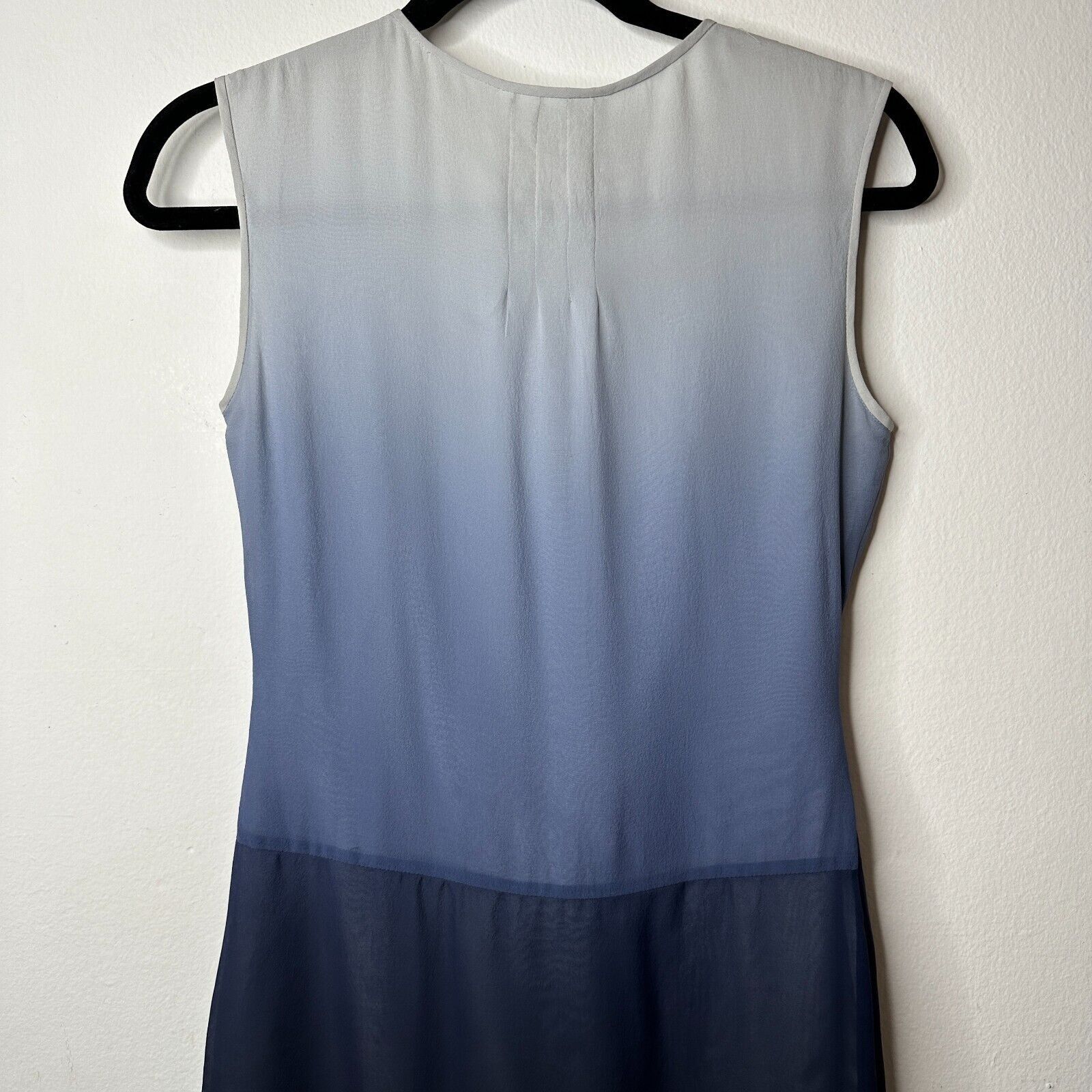 Jil Stuart Jill Stuart Silk Gray Navy Ombre Sleeveless Dress VNeck Zip Size XS / US 0-2 / IT 36-38 - 6 Thumbnail