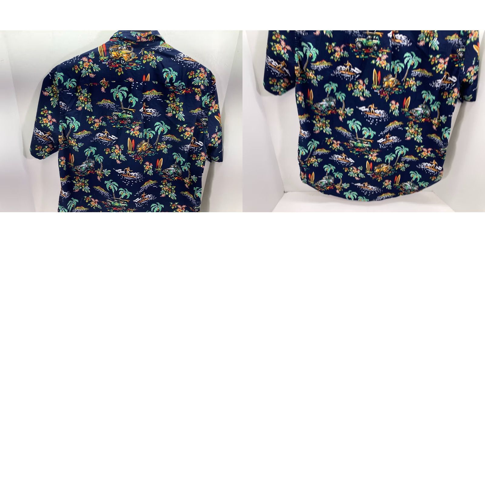 Gap Gap Hawaiian Shirt Mens Medium Blue Palm Tree Graphic Short Sleeve Button-Up Plunge into Beach Style Size US M / EU 48-50 / 2 - 9 Thumbnail