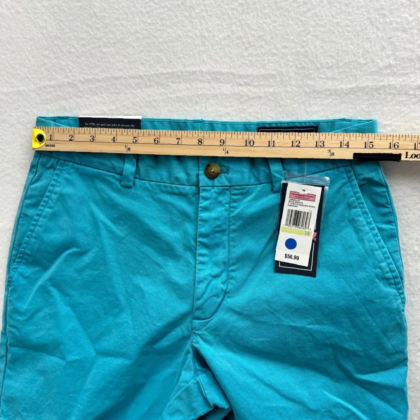 Vineyard Vines Vineyard Vines Men Short 30 Inseam 7 Classic Fit Breaker Blue Cyan Chino Flat Front Regular Size 30 NWT Size US 30 / EU 46 - 7 Thumbnail