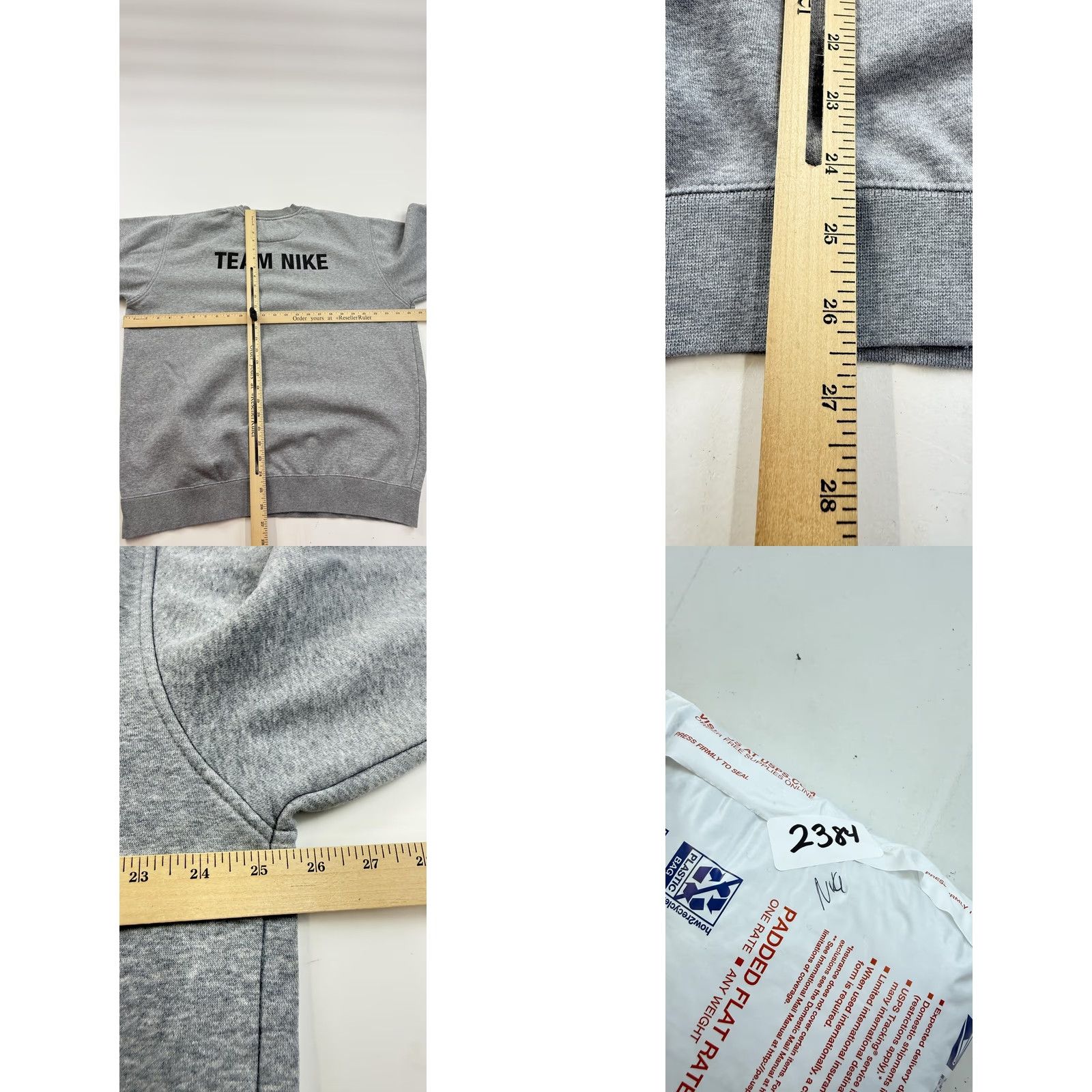 Nike VINTAGE Nike Sweatshirt Mens L Gray Graphic Print Crewneck Pullover Team Nike Swoosh Back Wordmark Front Logo Sports Fleece Size US L / EU 52-54 / 3 - 9 Thumbnail