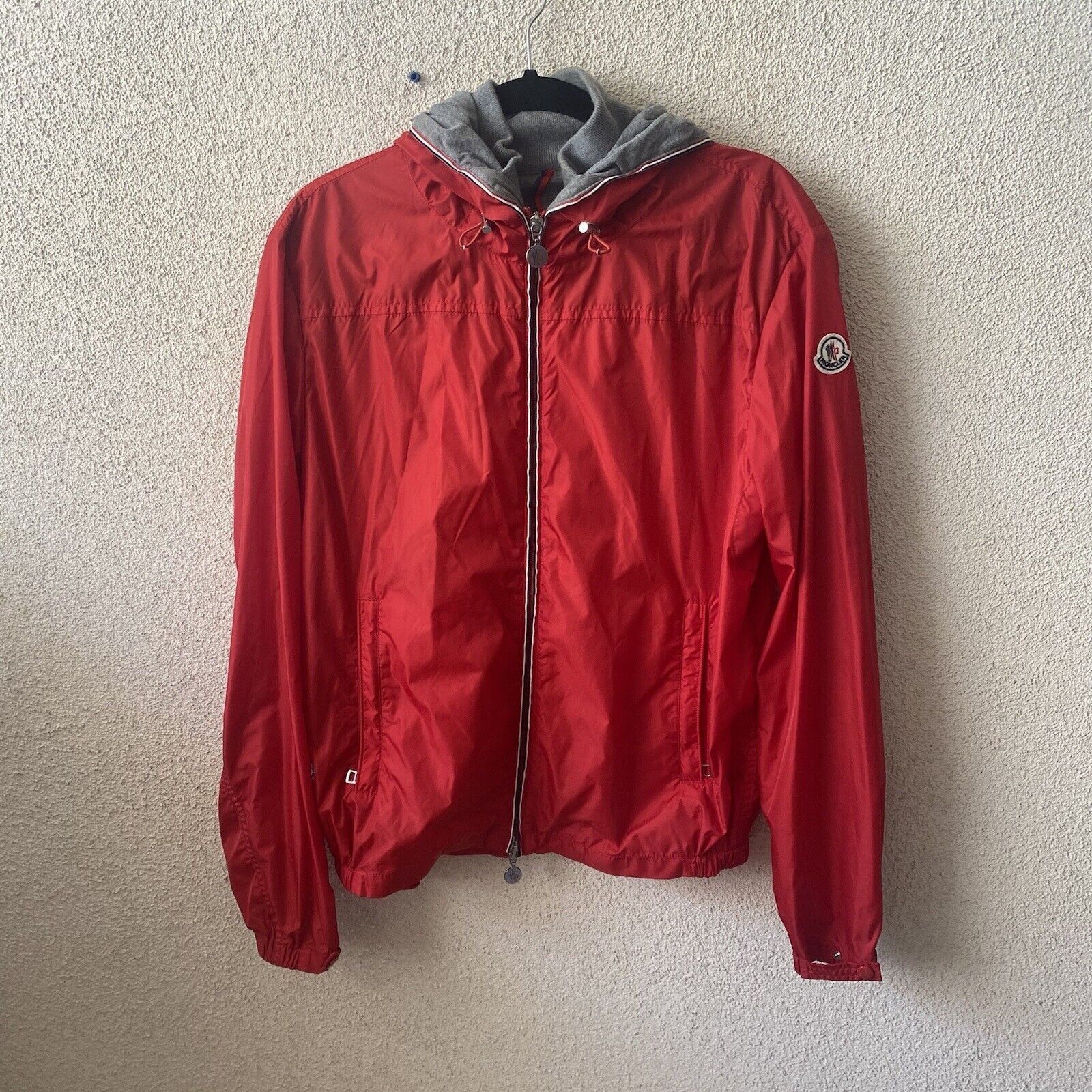 Moncler MONCLER Men’s Jacket Red Urville Giubutto Nylon Windbreaker Size US M / EU 48-50 / 2 - 1 Thumbnail