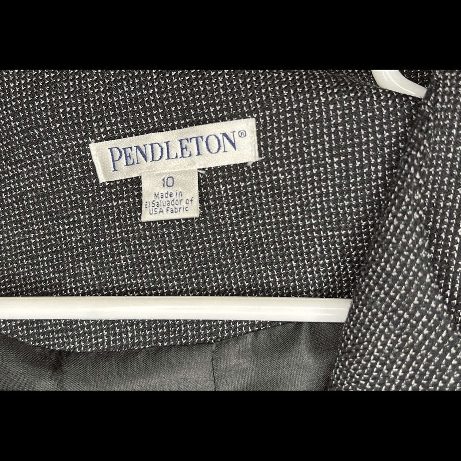 Pendleton Vintage 80s-90s Pendleton wool cropped blazer gray Size 10 Size L / US 10 / IT 46 - 4 Thumbnail