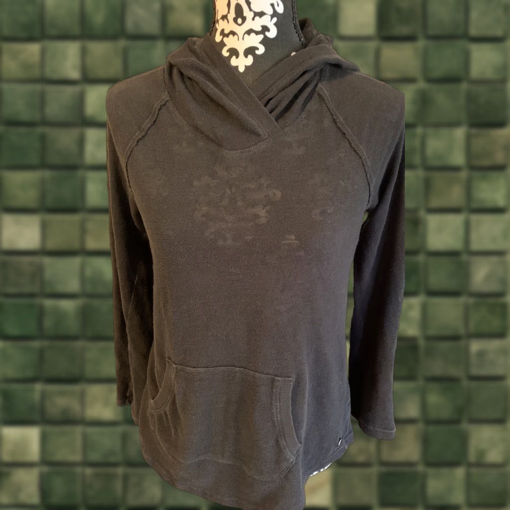 Calvin Klein Calvin Klein Performance Hooded Pullover Long Sleeve M Women Black Quick Dry Gym Training Cross Training CrossFit Yoga V-Neck Size M / US 6-8 / IT 42-44 - 1 Thumbnail