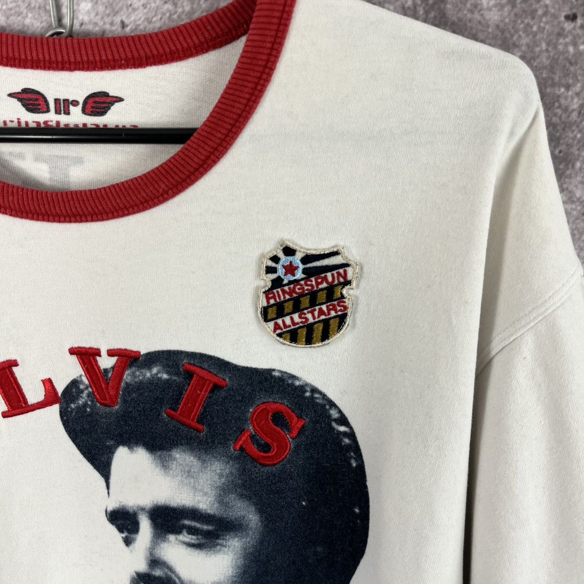 Band Tees × Ringspun × Vintage Ringspun Allstars Vintage Tee Elvis Presley The King Retro Size US L / EU 52-54 / 3 - 3 Thumbnail
