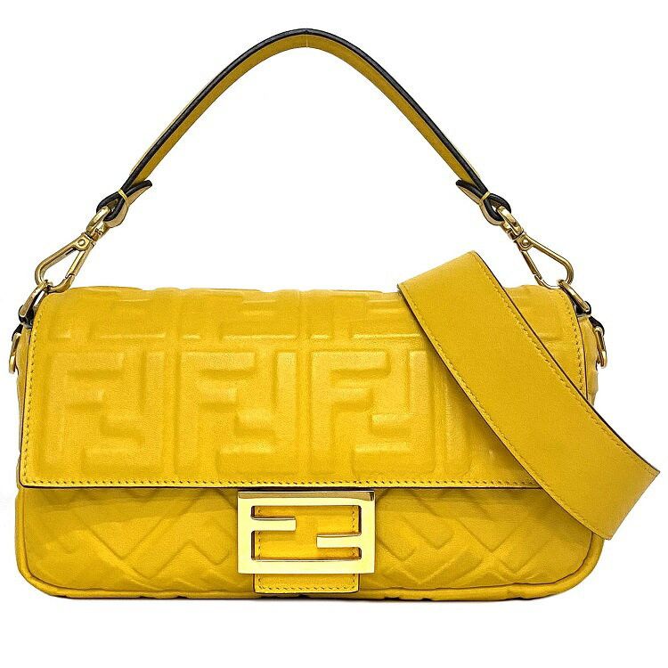 Fendi FENDI Handbag Yellow Leather Size ONE SIZE - 1 Thumbnail
