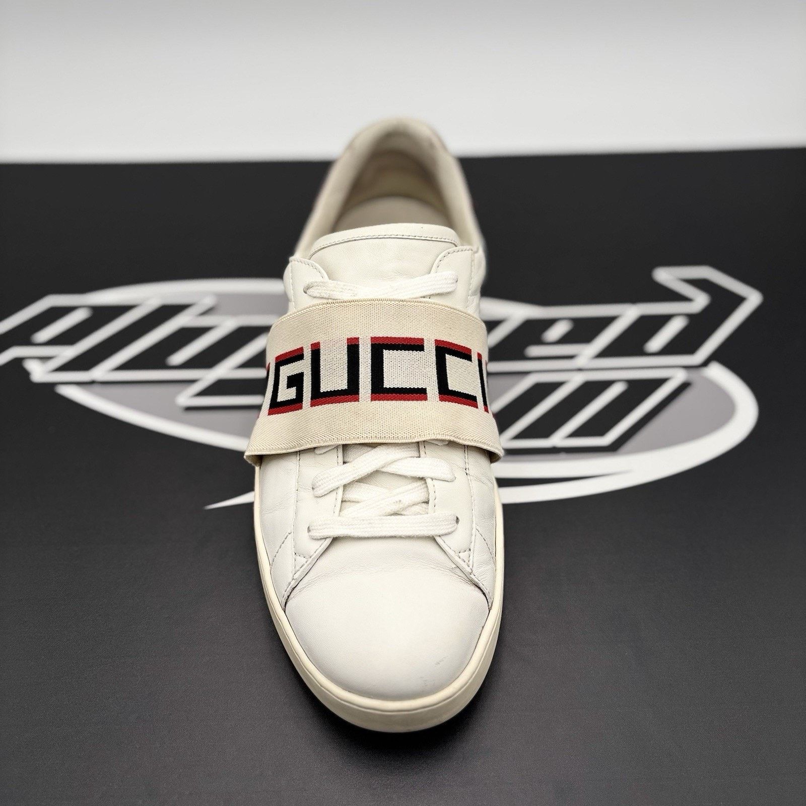 Gucci Size 9 G (9.5 US) - Gucci Ace Leather With Strap ' White ' Size US 9.5 / EU 42-43 - 5 Thumbnail