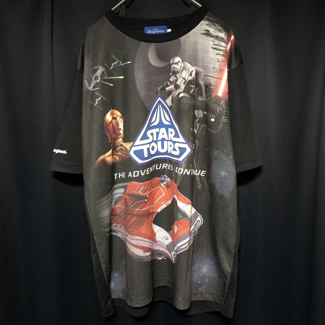 image of Tokyo Disneyland Star Wars Star Tours Polyester T-Shirt, Men's (Size XL)